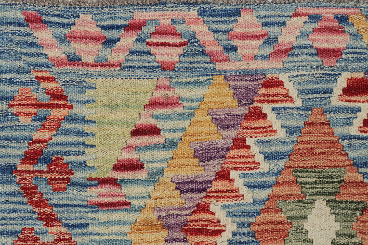 3' x 3'  Multi Handmade Veggie Dye Kilim Rug Square