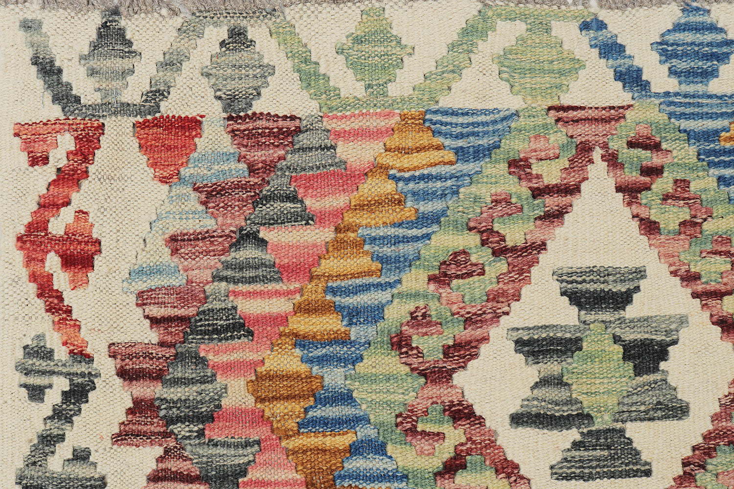 3' X 4'  Multi Handmade Veggie Dye Kilim Rug Rectangular