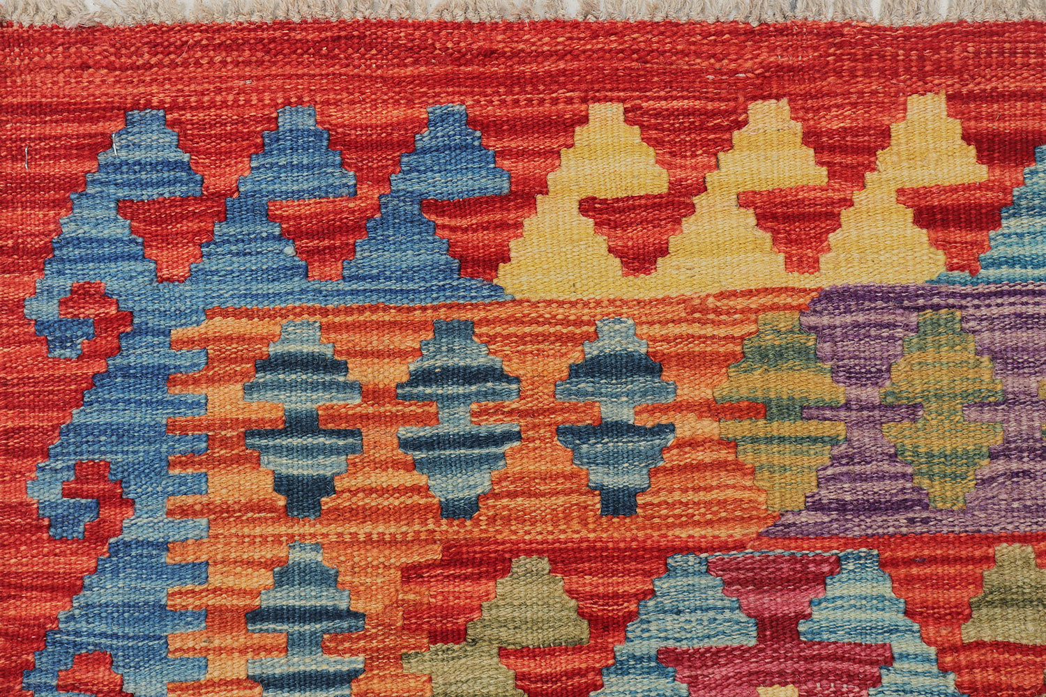 3' x 5'  Multi Handmade Veggie Dye Kilim Rug Rectangular