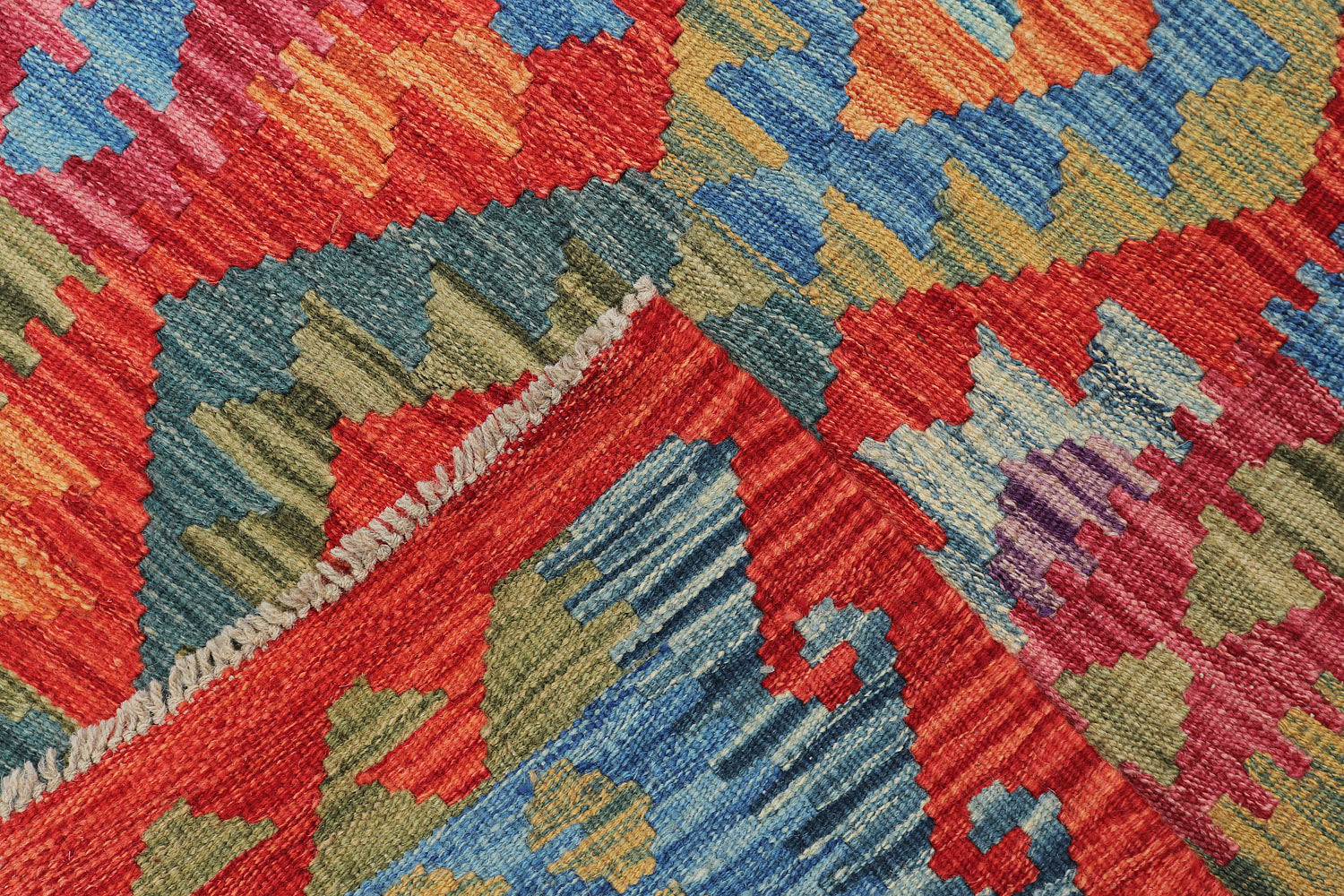 3' x 5'  Multi Handmade Veggie Dye Kilim Rug Rectangular