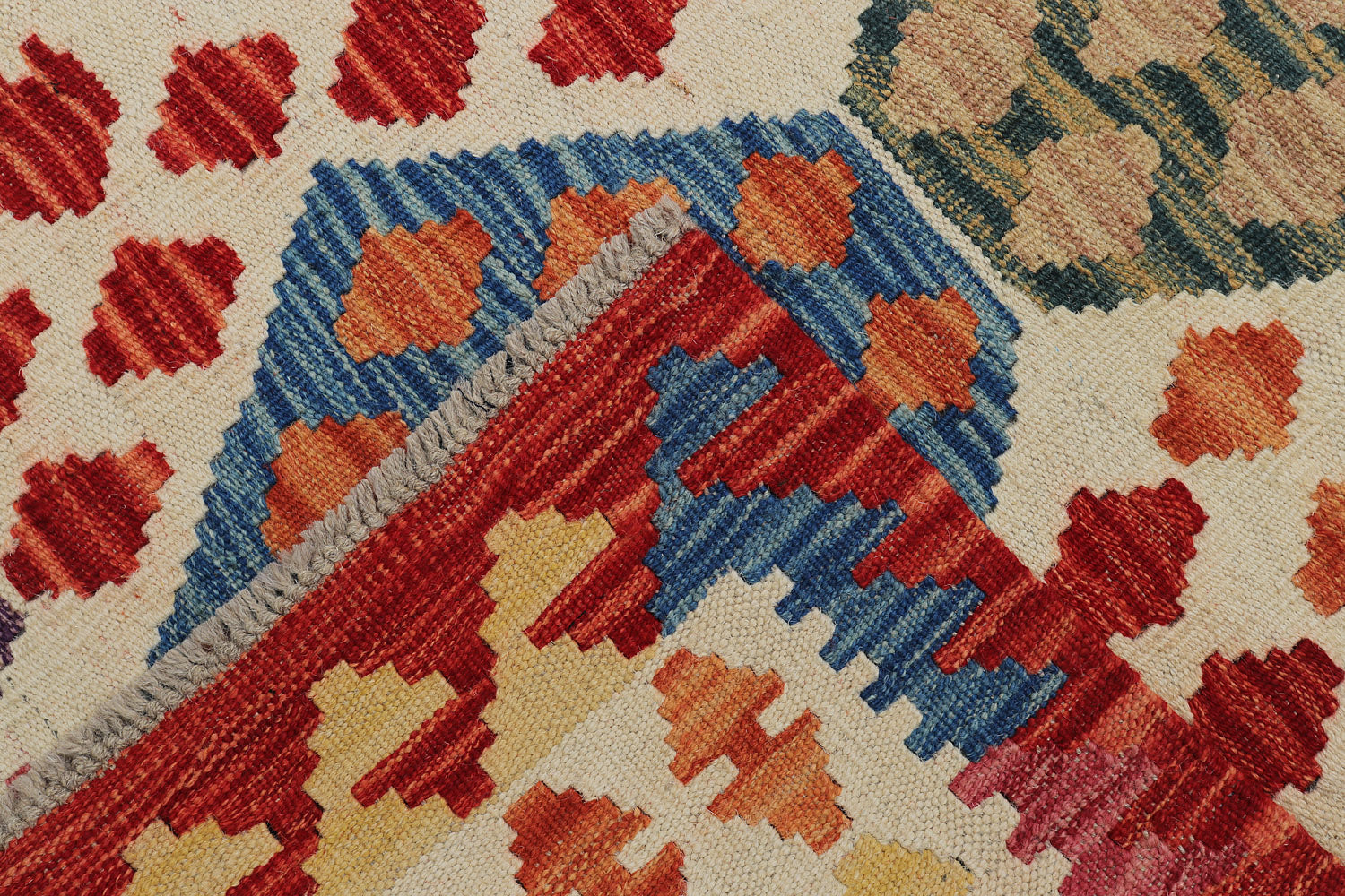 3' X 8'  Multi Handmade Veggie Dye Kilim Rug Runner