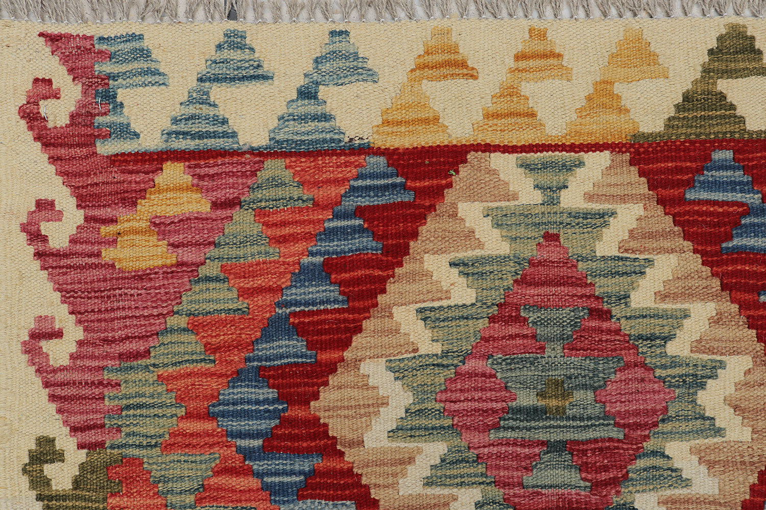4' x 6'  Multi Handmade Veggie Dye Kilim Rug Rectangular