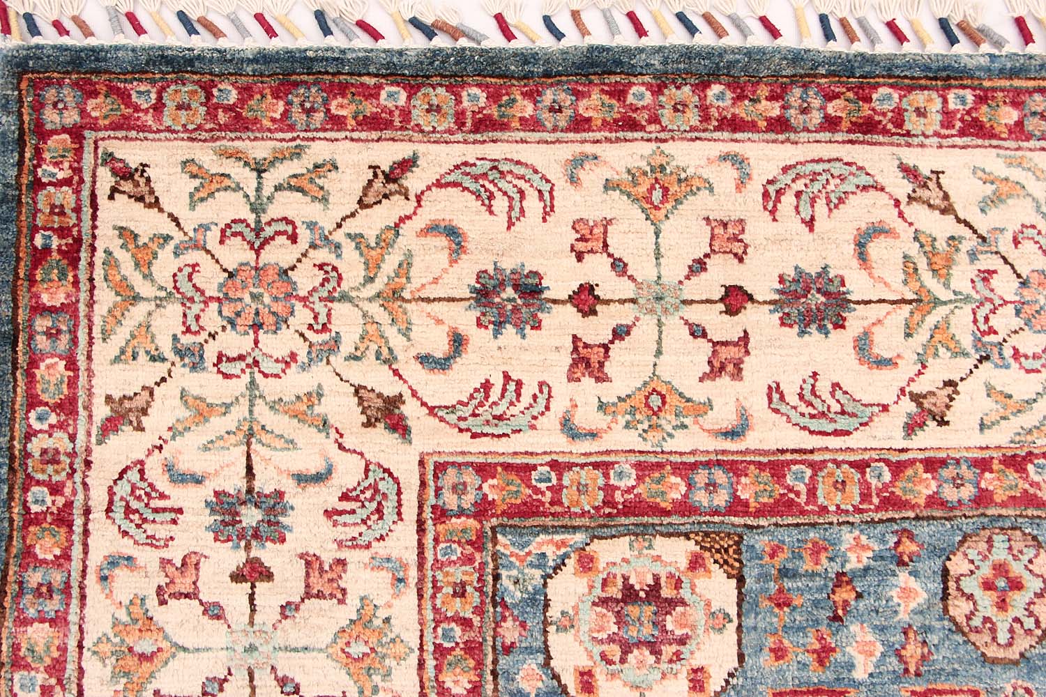 Mamluk Persian Hand Knotted Wool Rug Ivory 5'6" x 8'