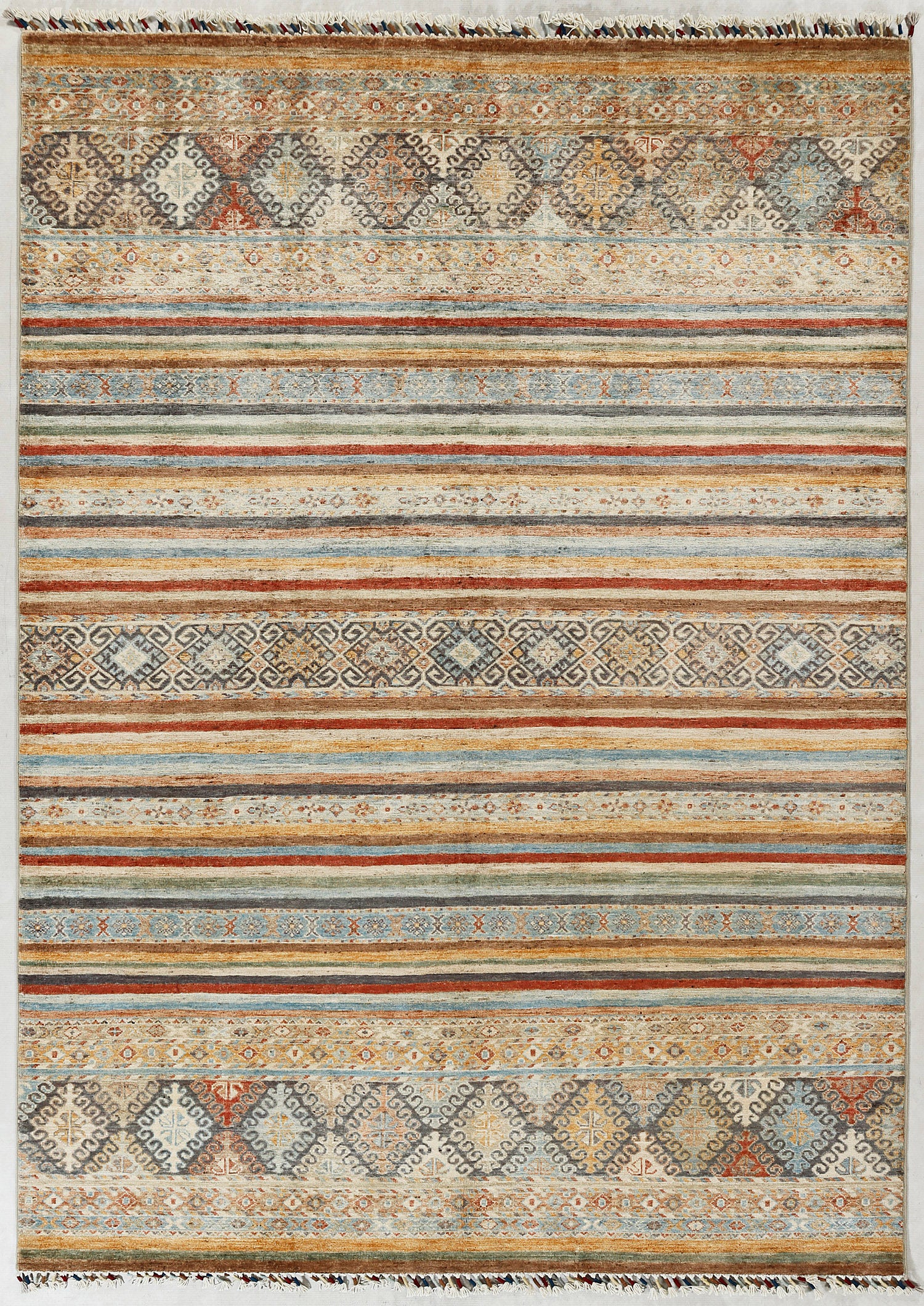 Khurjeen Persian Hand Knotted Wool Rug Multicolor 5'6" x 8'