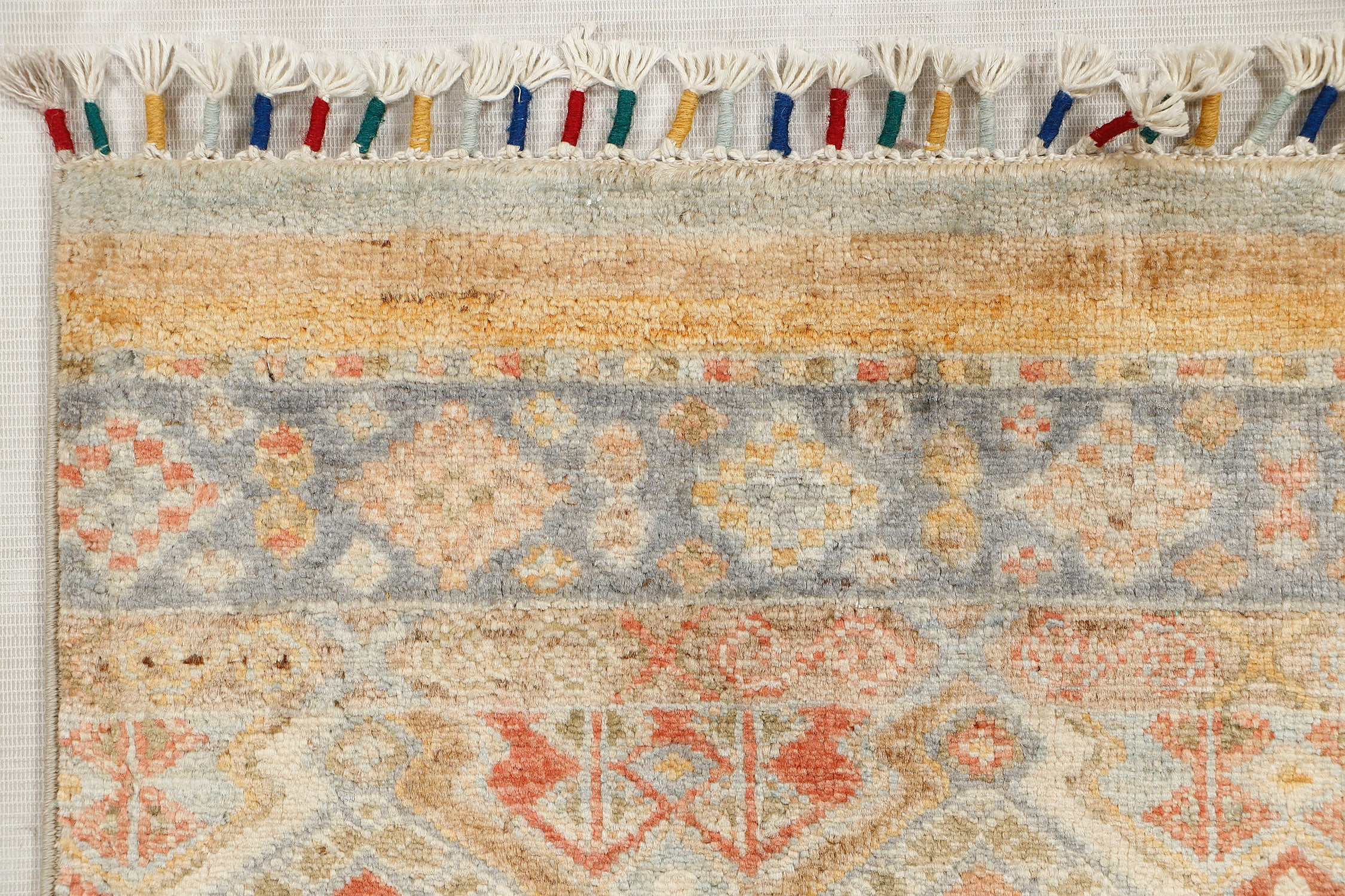 Khurjeen Persian Hand Knotted Wool Runner Multicolor 2'6" x 7'6"