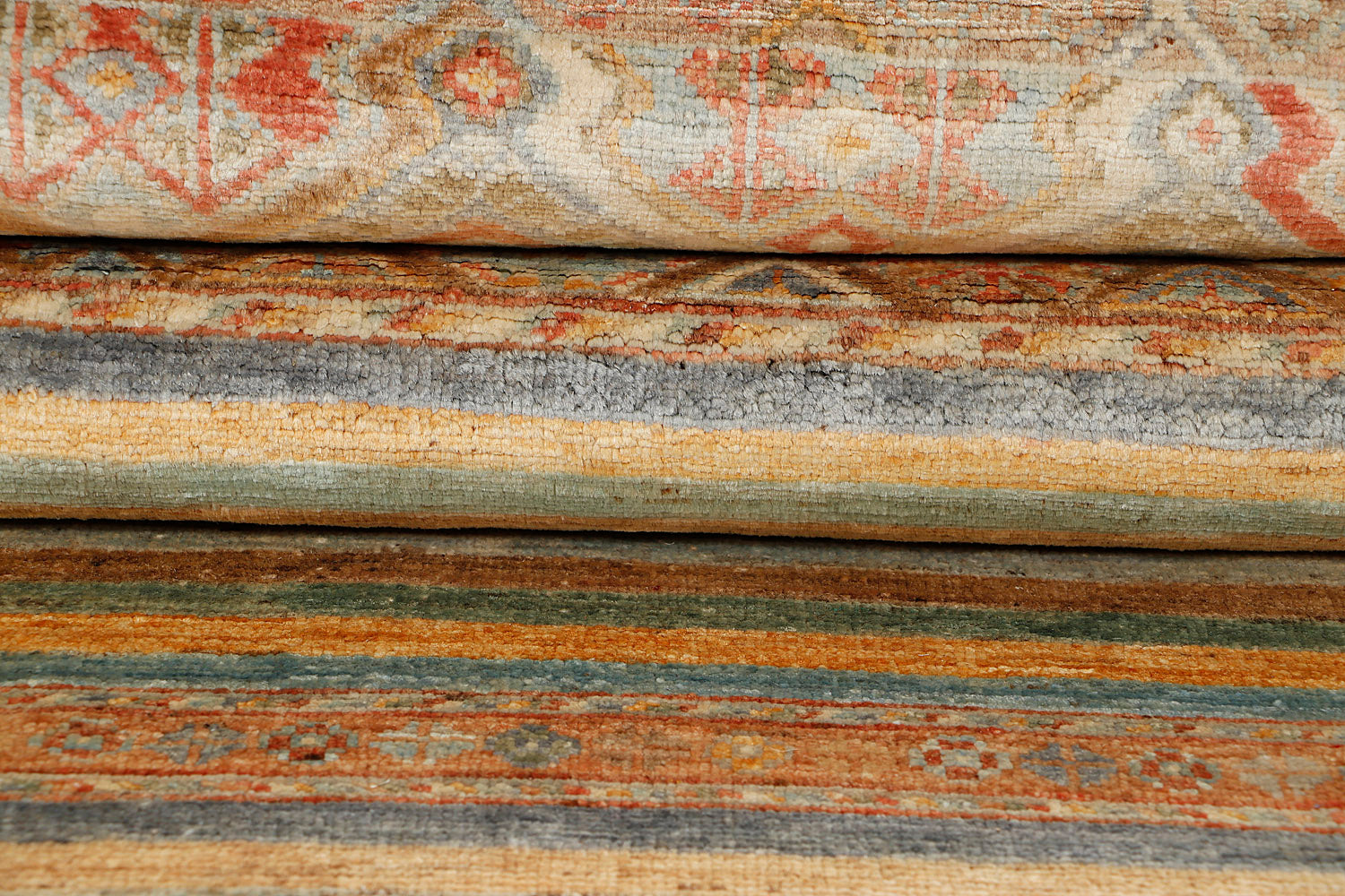 Khurjeen Persian Hand Knotted Wool Runner Multicolor 2'6" x 7'6"