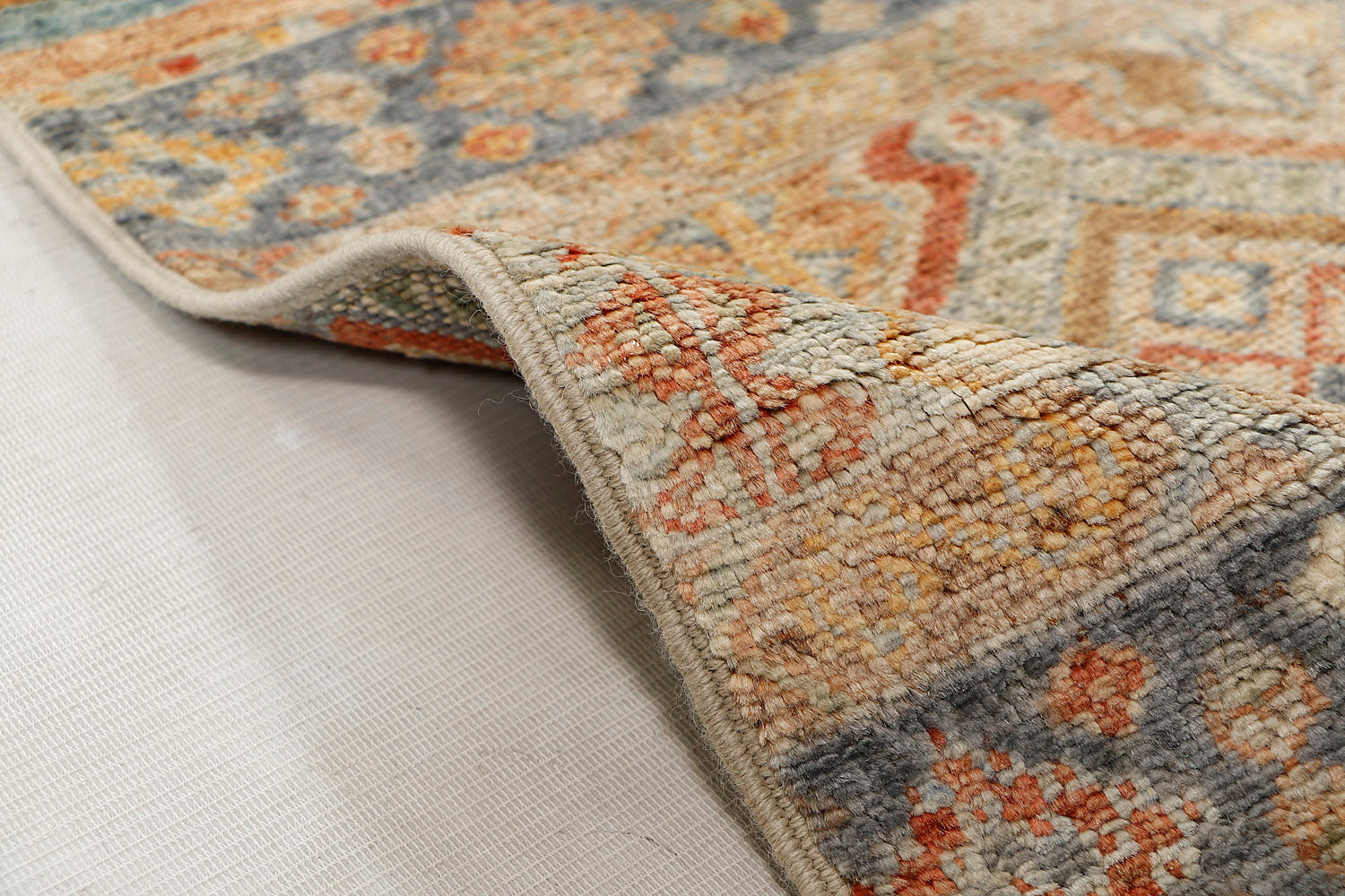 Khurjeen Persian Hand Knotted Wool Runner Multicolor 2'6" x 7'6"