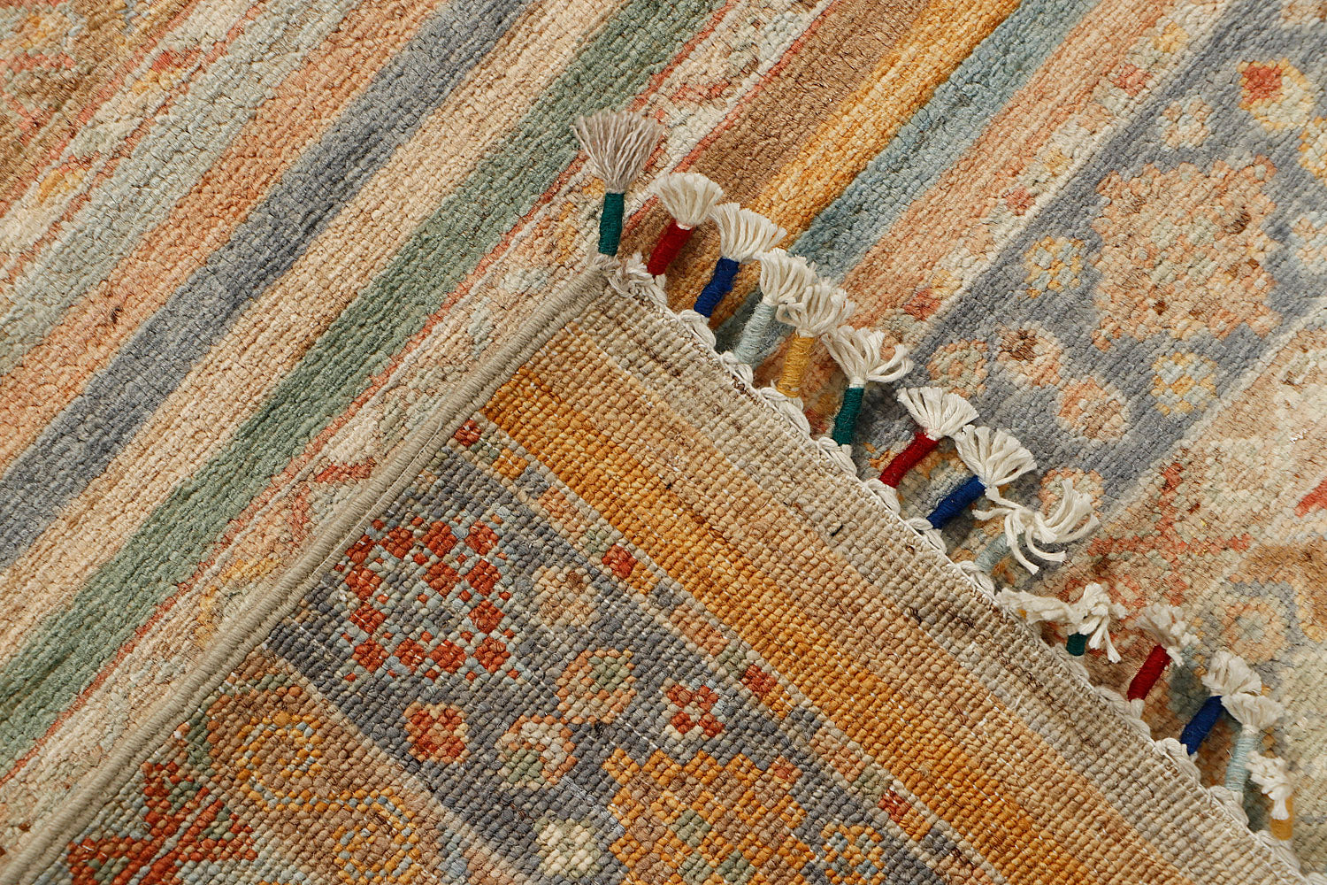 Khurjeen Persian Hand Knotted Wool Runner Multicolor 2'6" x 7'6"