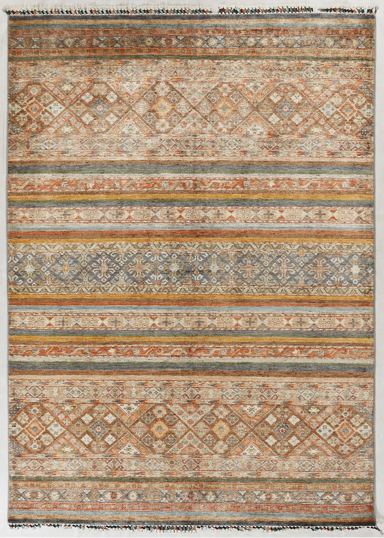 Khurjeen Persian Hand Knotted Wool Rug Multicolor 5'6" x 8'