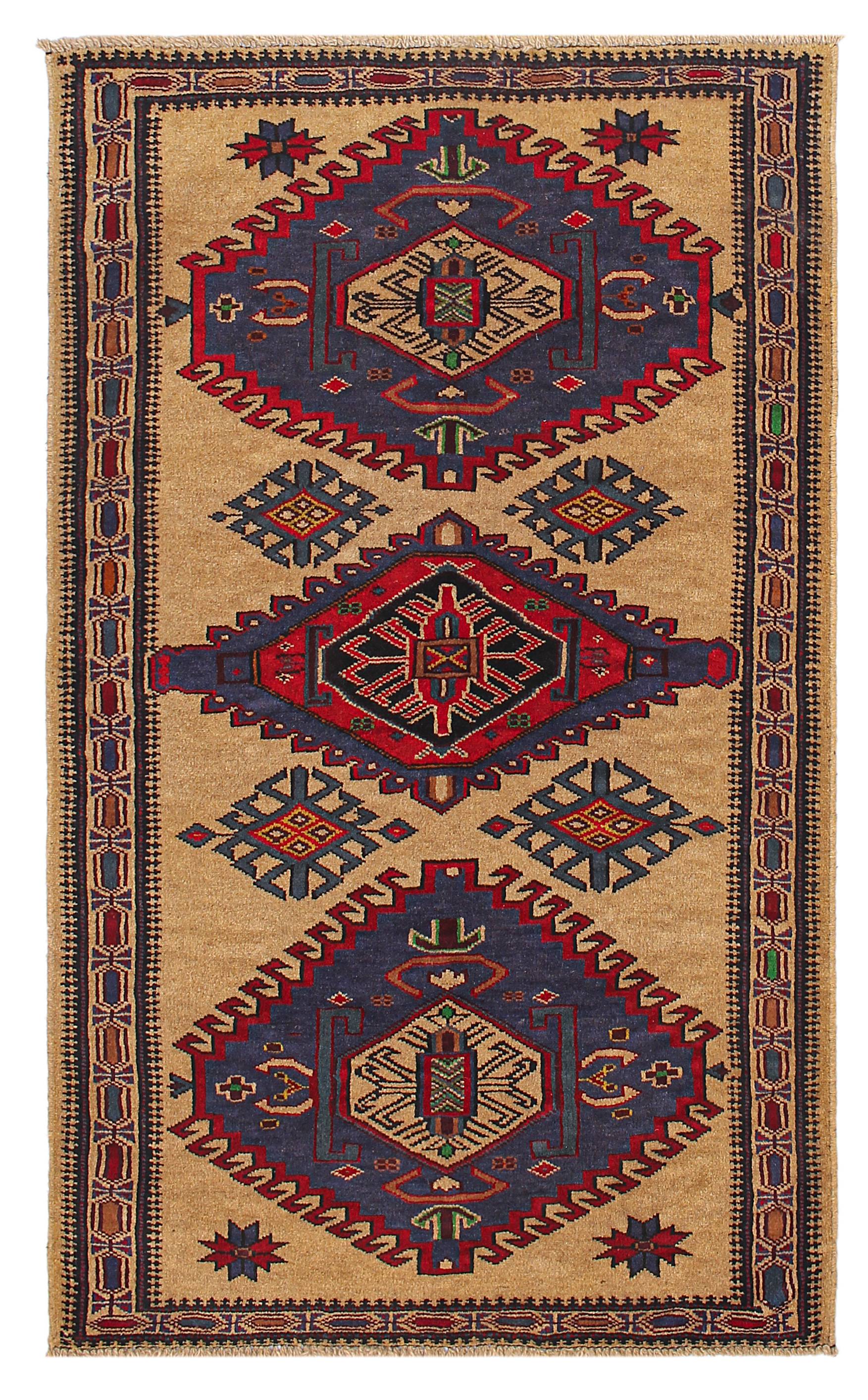 Handmade Adraskan Baluchi Afghan Rug