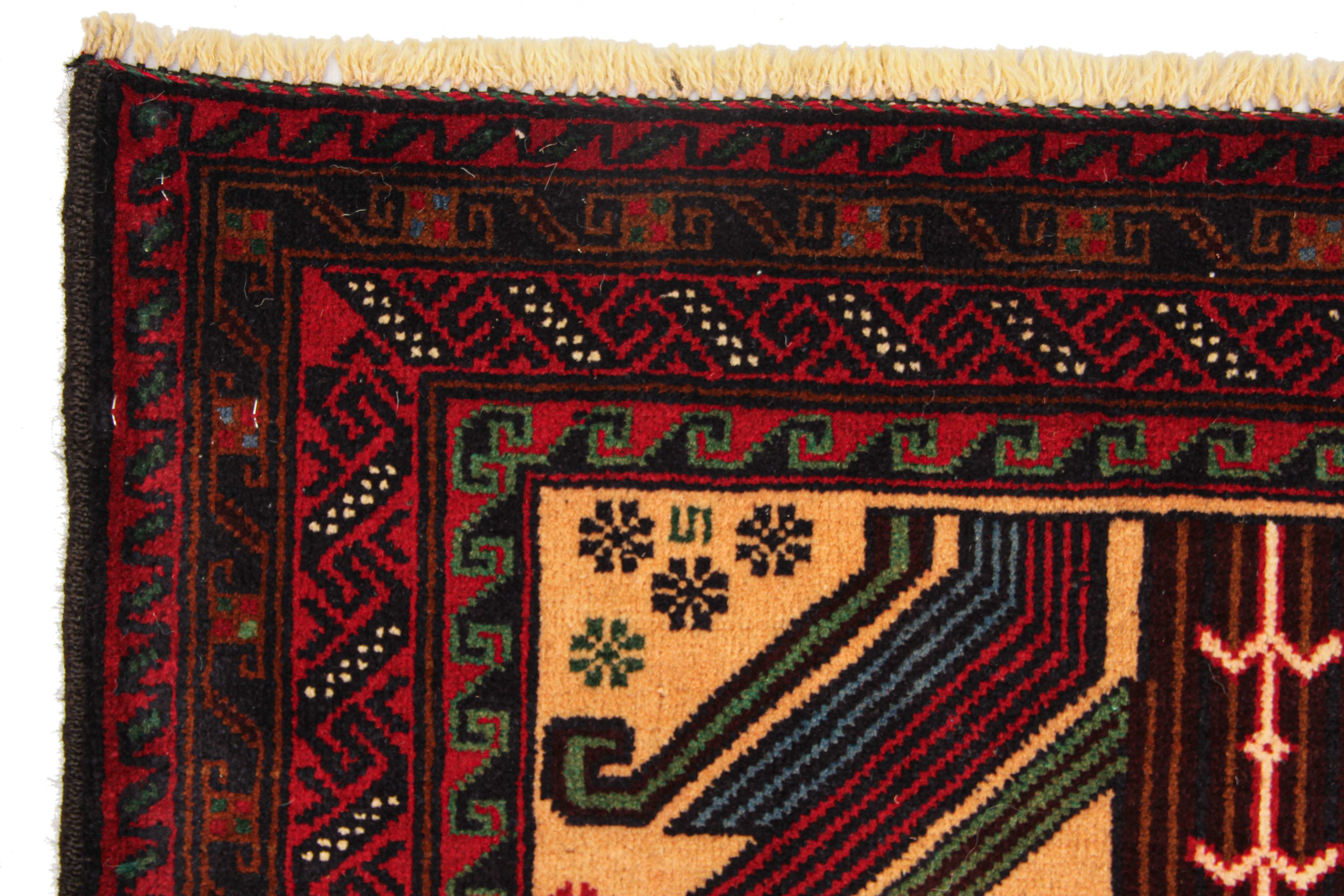 Handmade Adraskan Baluchi Afghan Rug