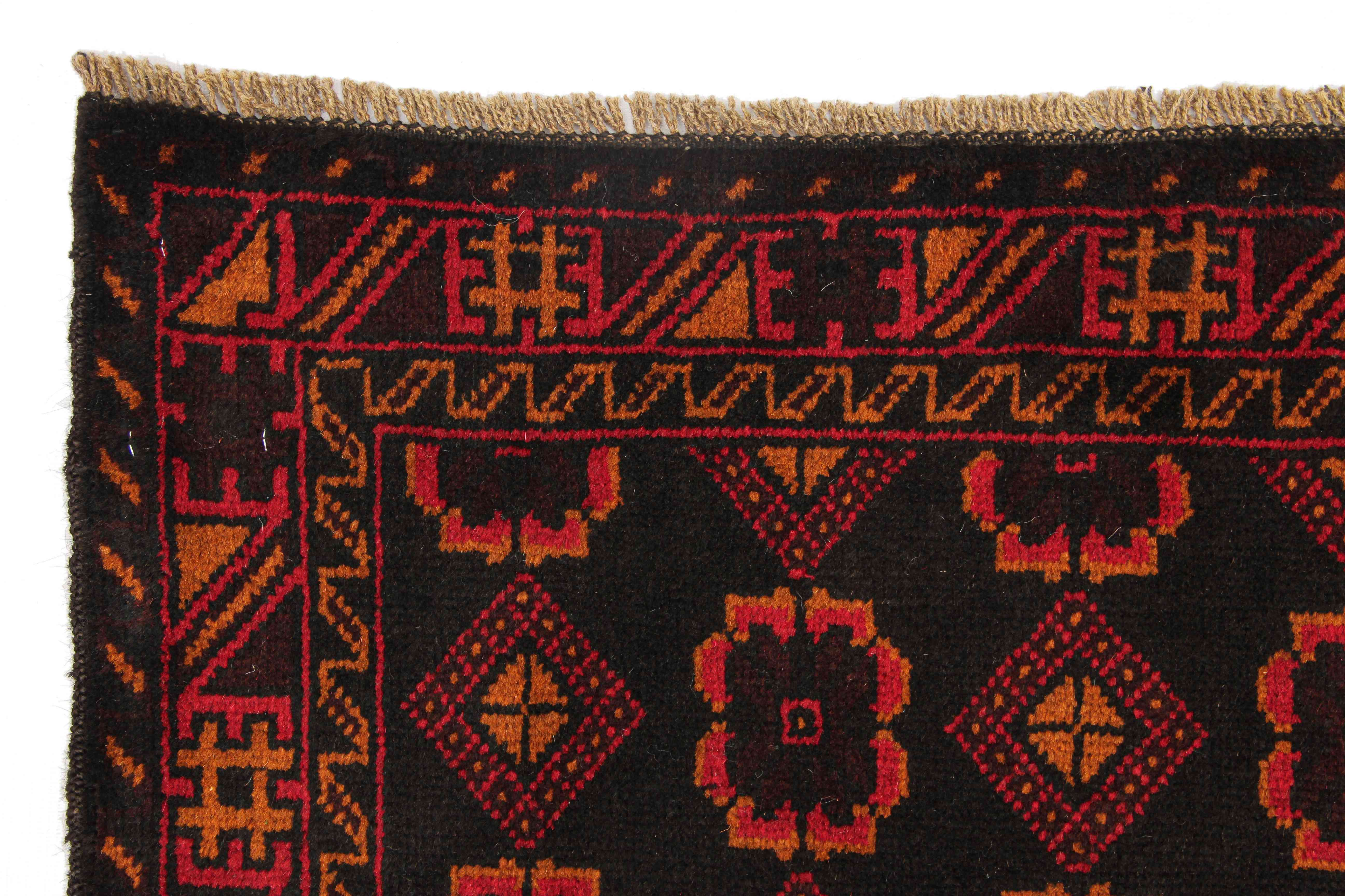Handmade Adraskan Baluchi Afghan Rug