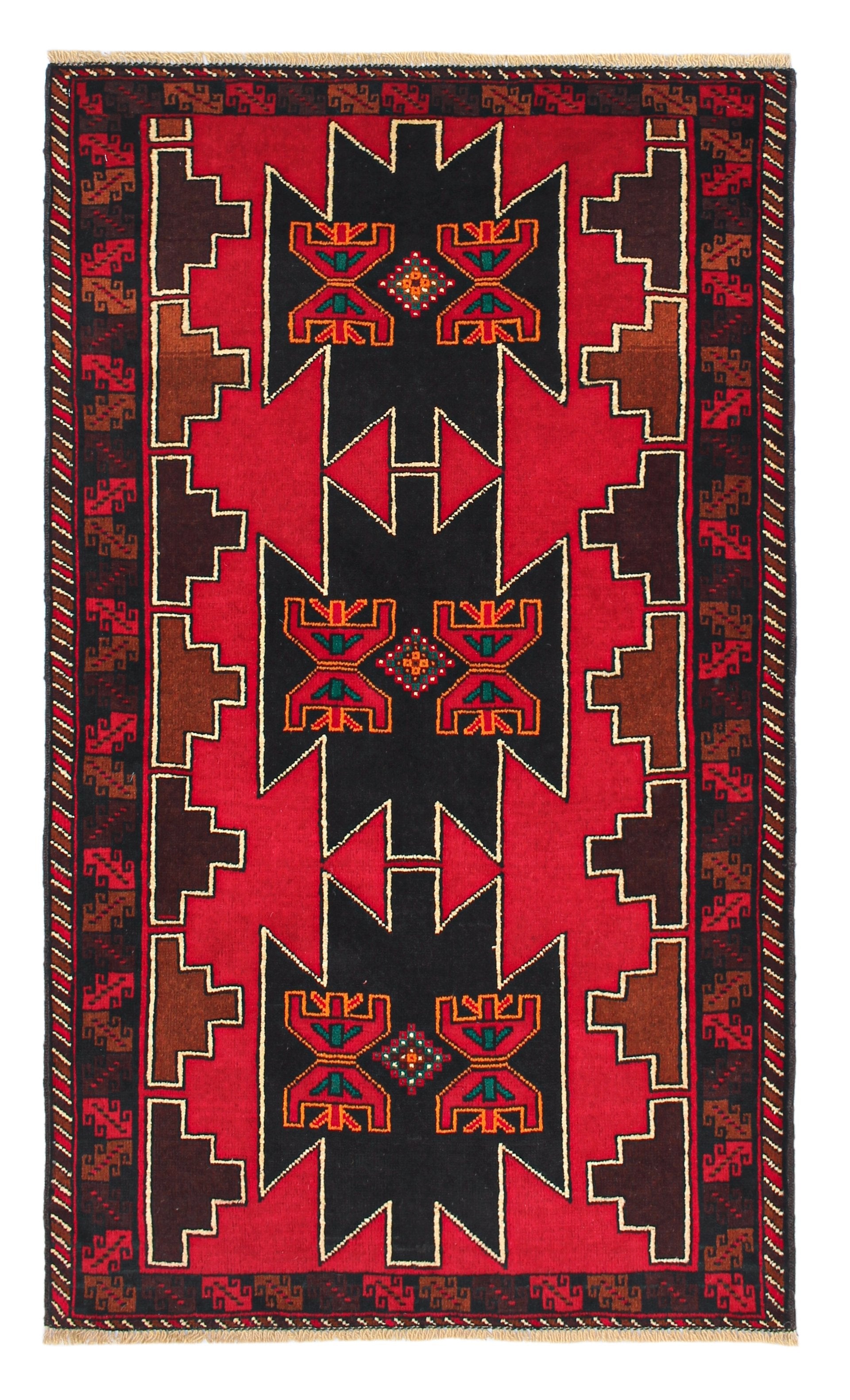 Handmade Adraskan Baluchi Afghan Rug