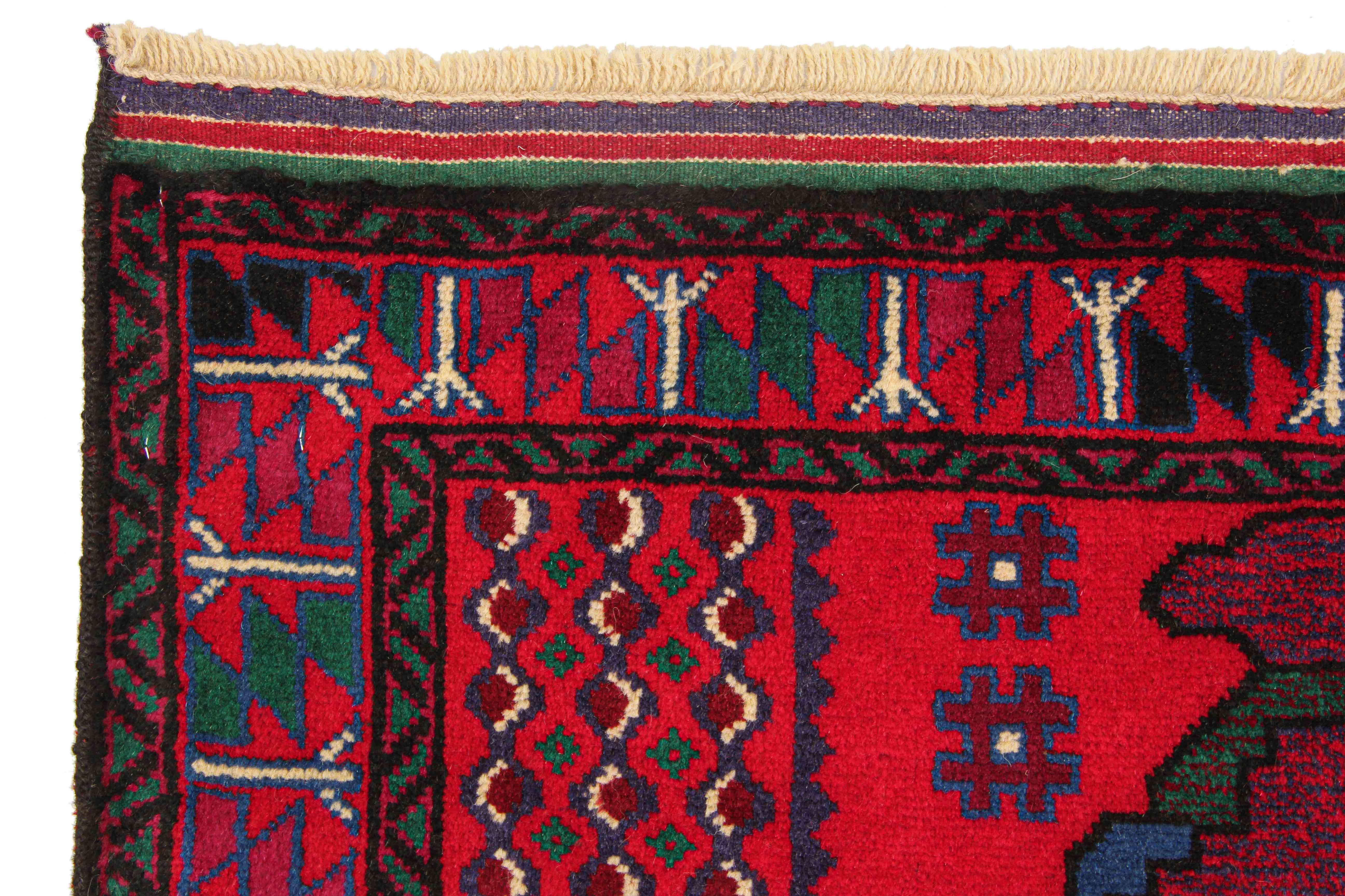 Handmade Adraskan Baluchi Afghan Rug