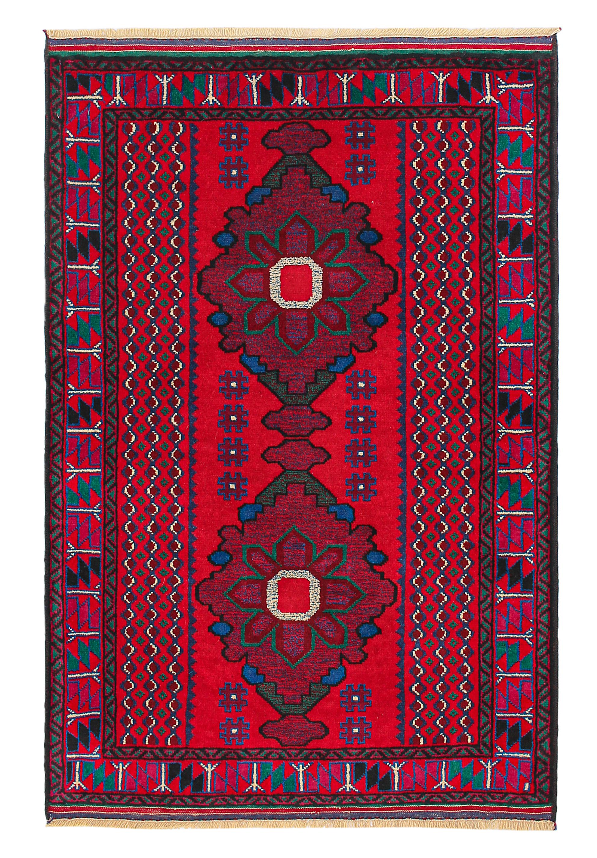 Handmade Adraskan Baluchi Afghan Rug