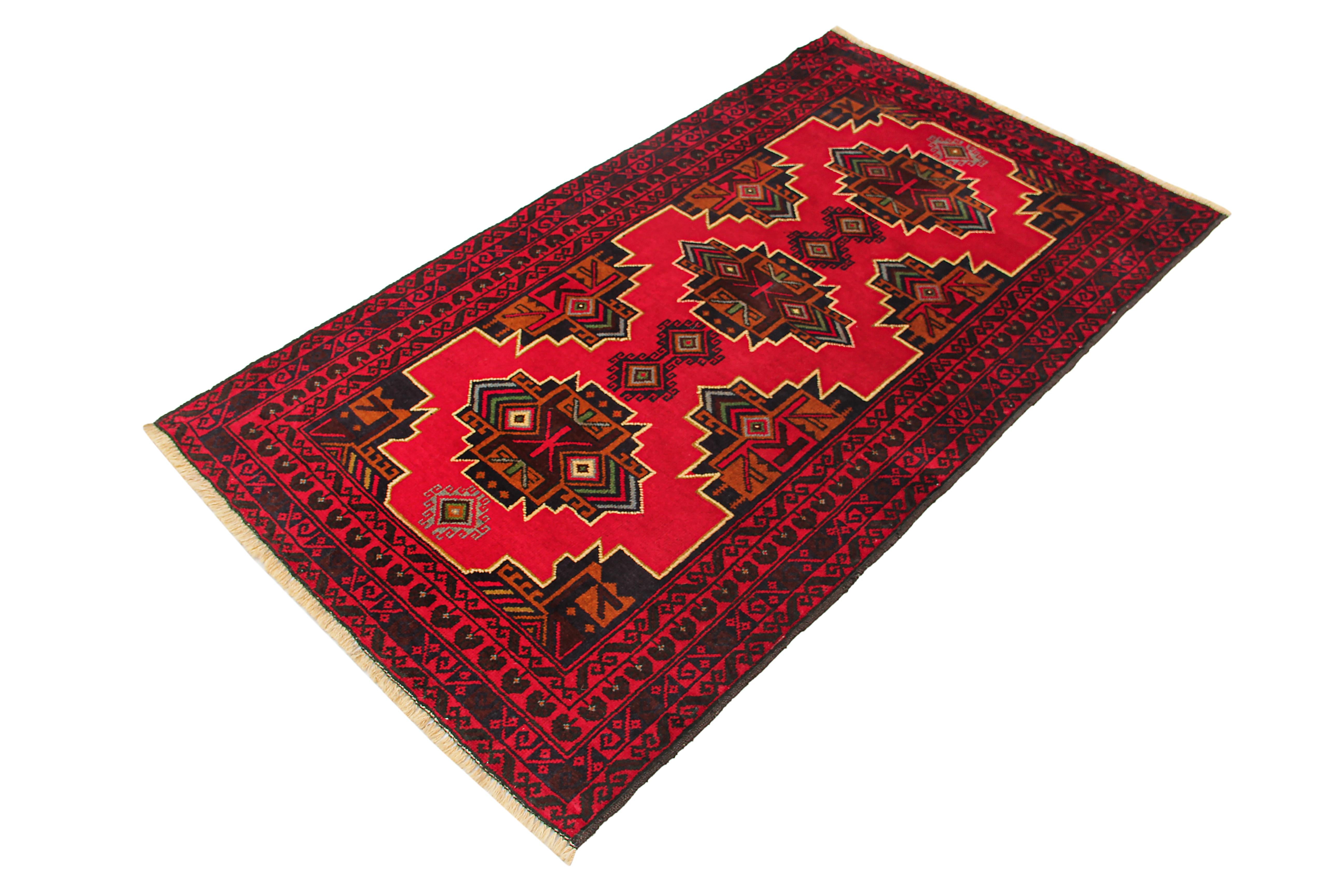 Handmade Adraskan Baluchi Afghan Rug
