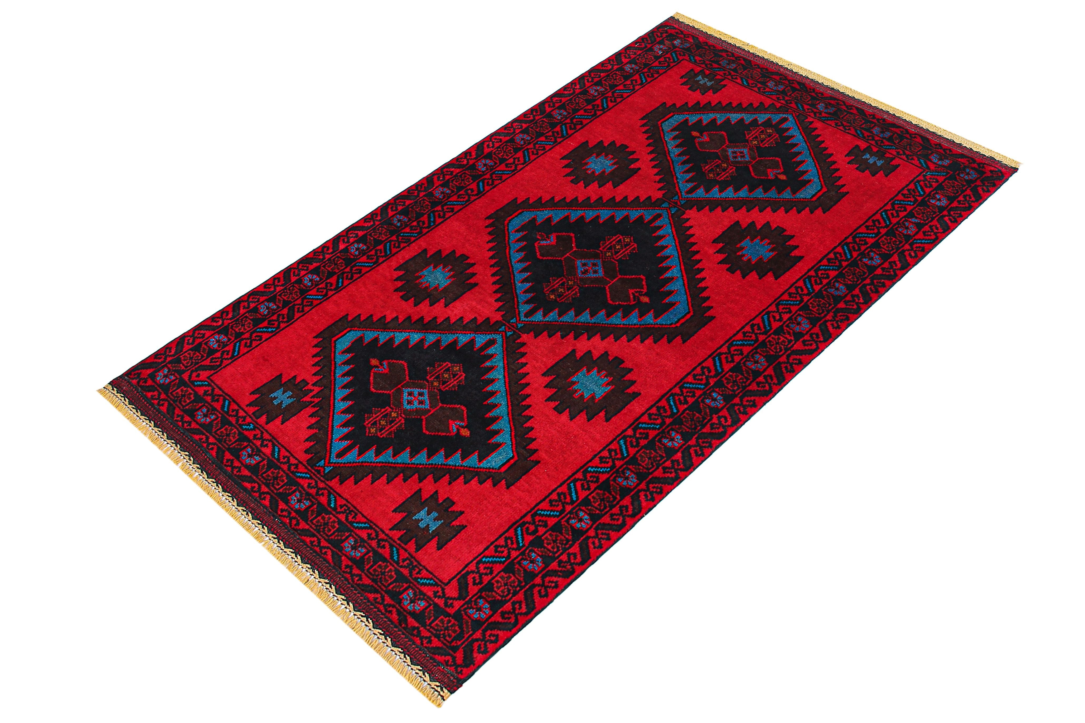 Handmade Adraskan Baluchi Afghan Rug