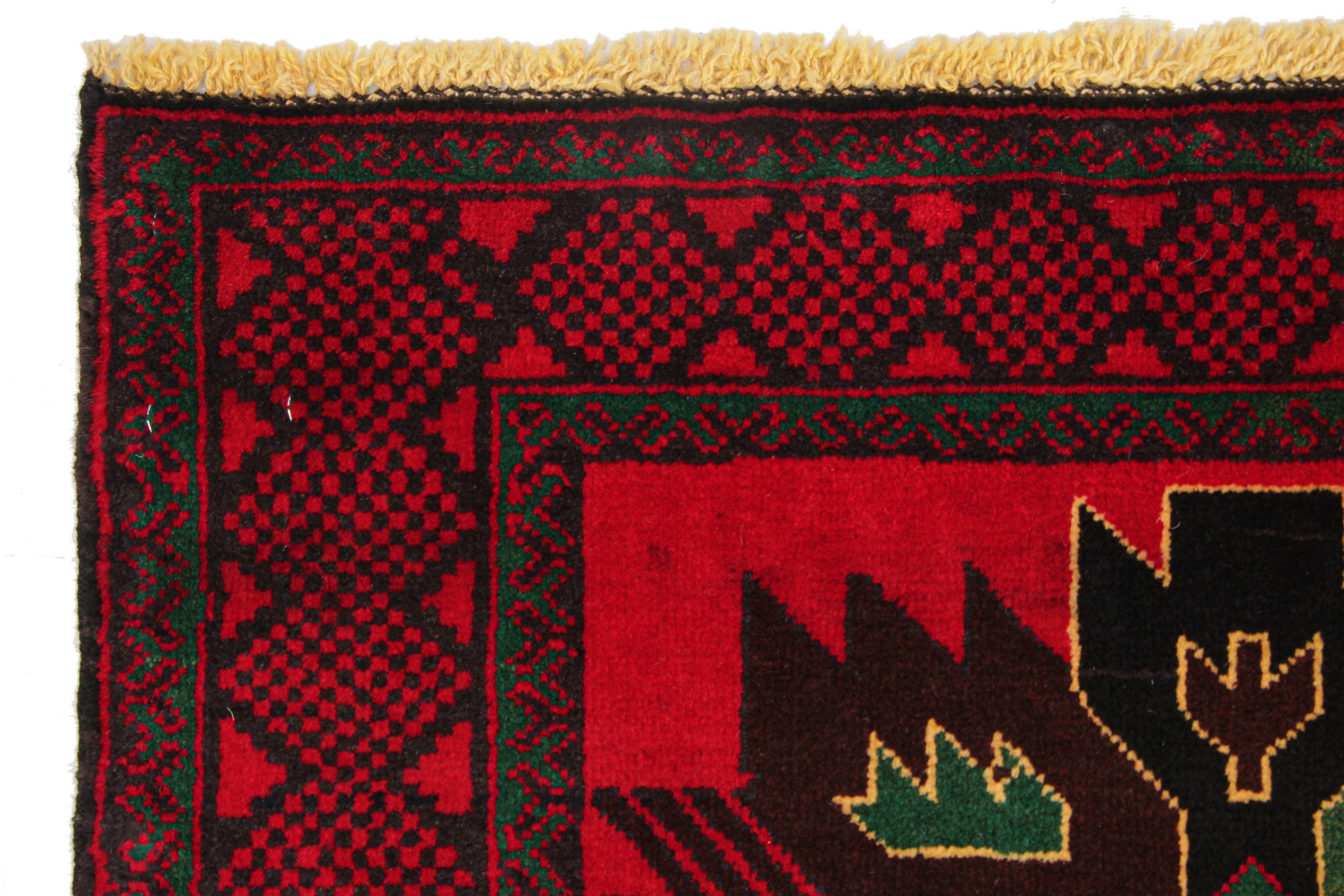 Handmade Adraskan Baluchi Afghan Rug