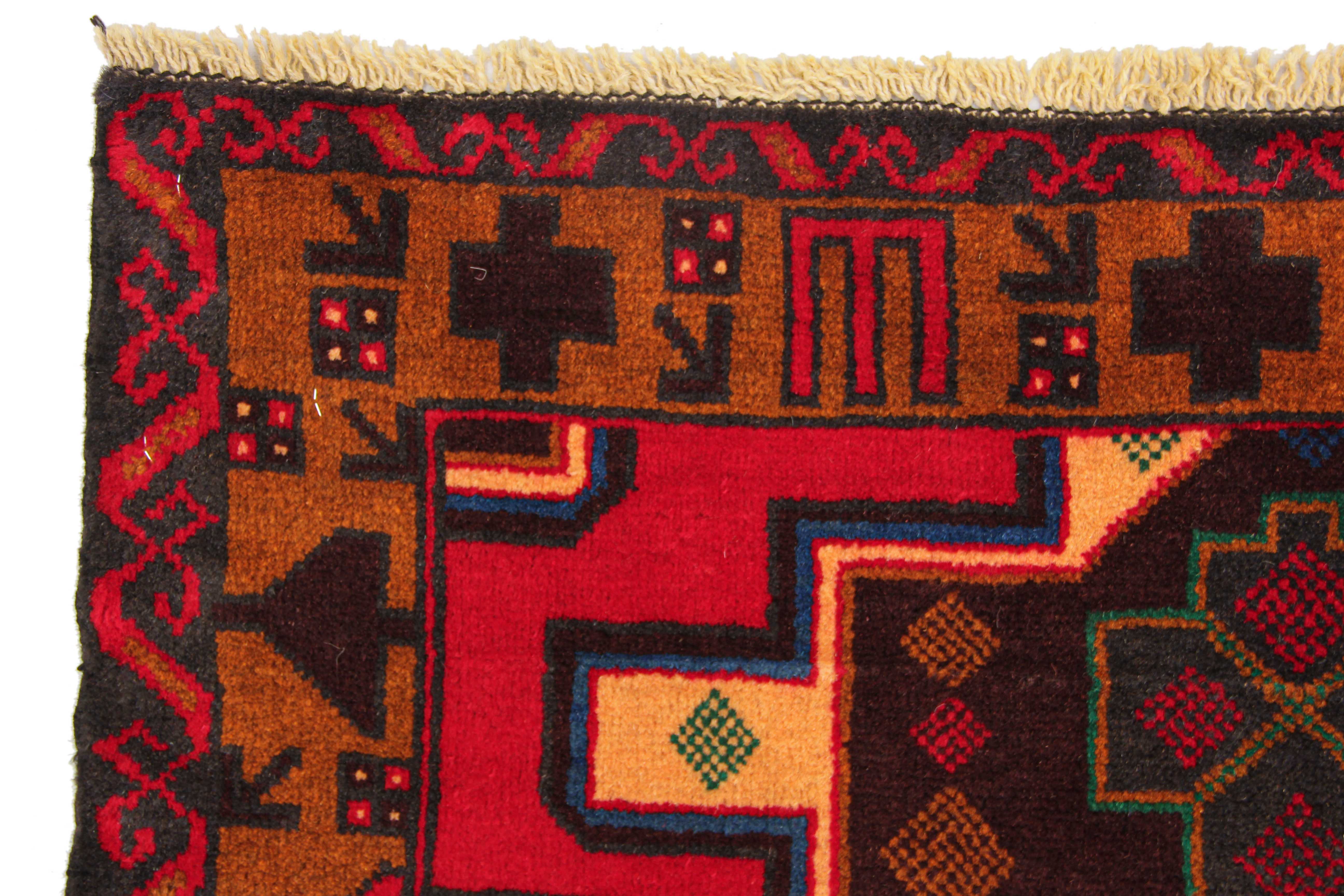 Handmade Adraskan Baluchi Afghan Rug