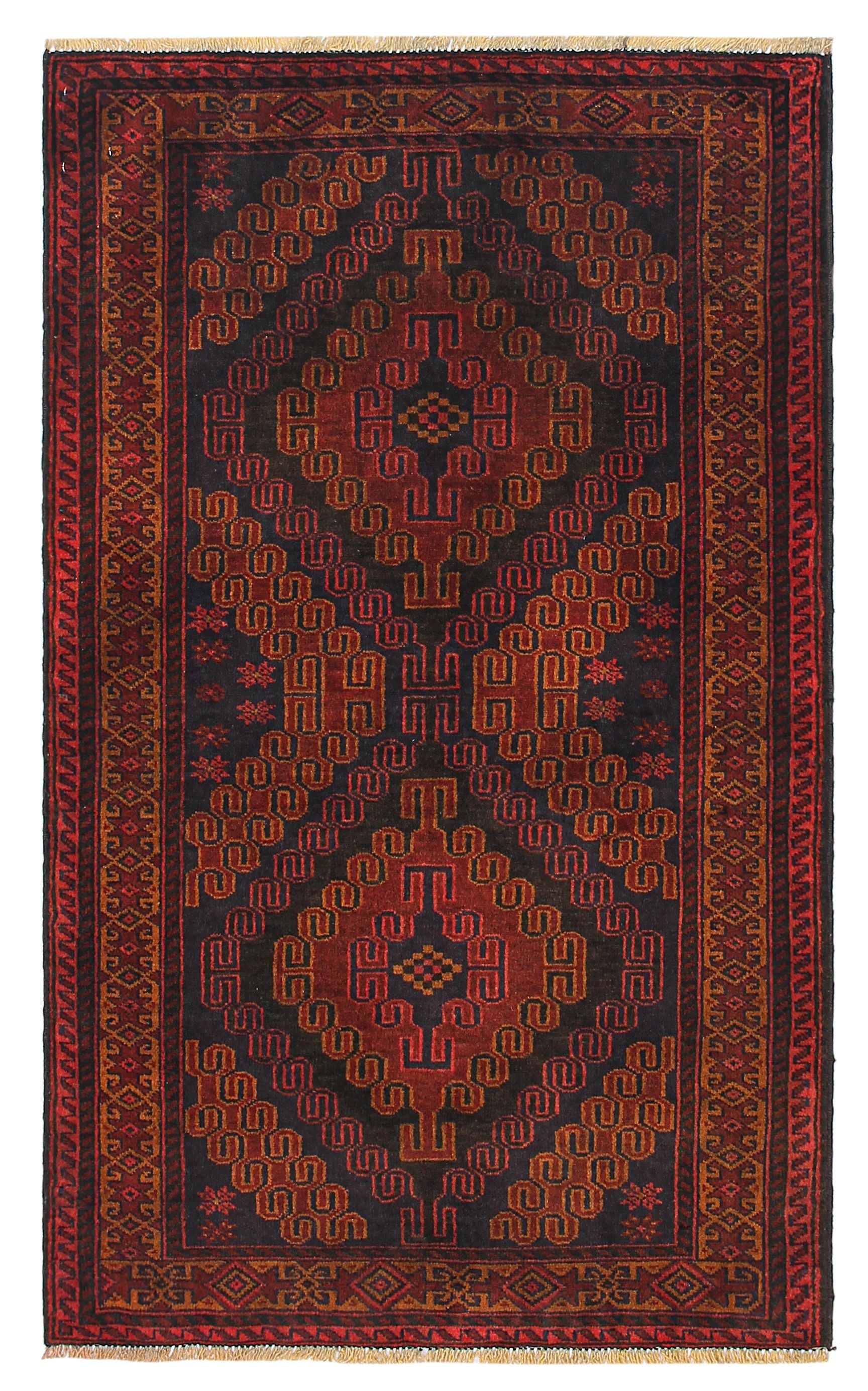 Handmade Adraskan Baluchi Afghan Rug