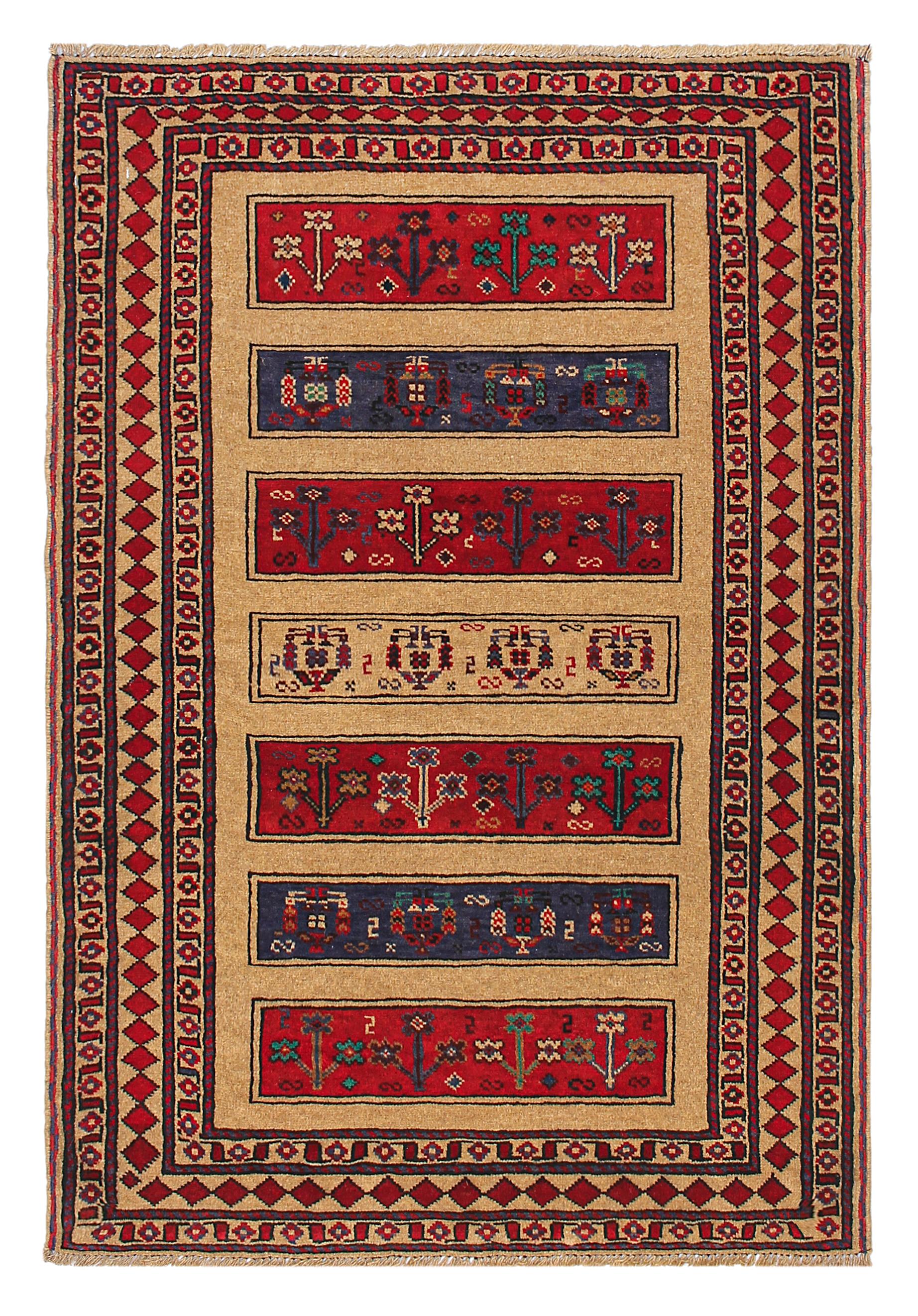 Handmade Adraskan Baluchi Afghan Rug