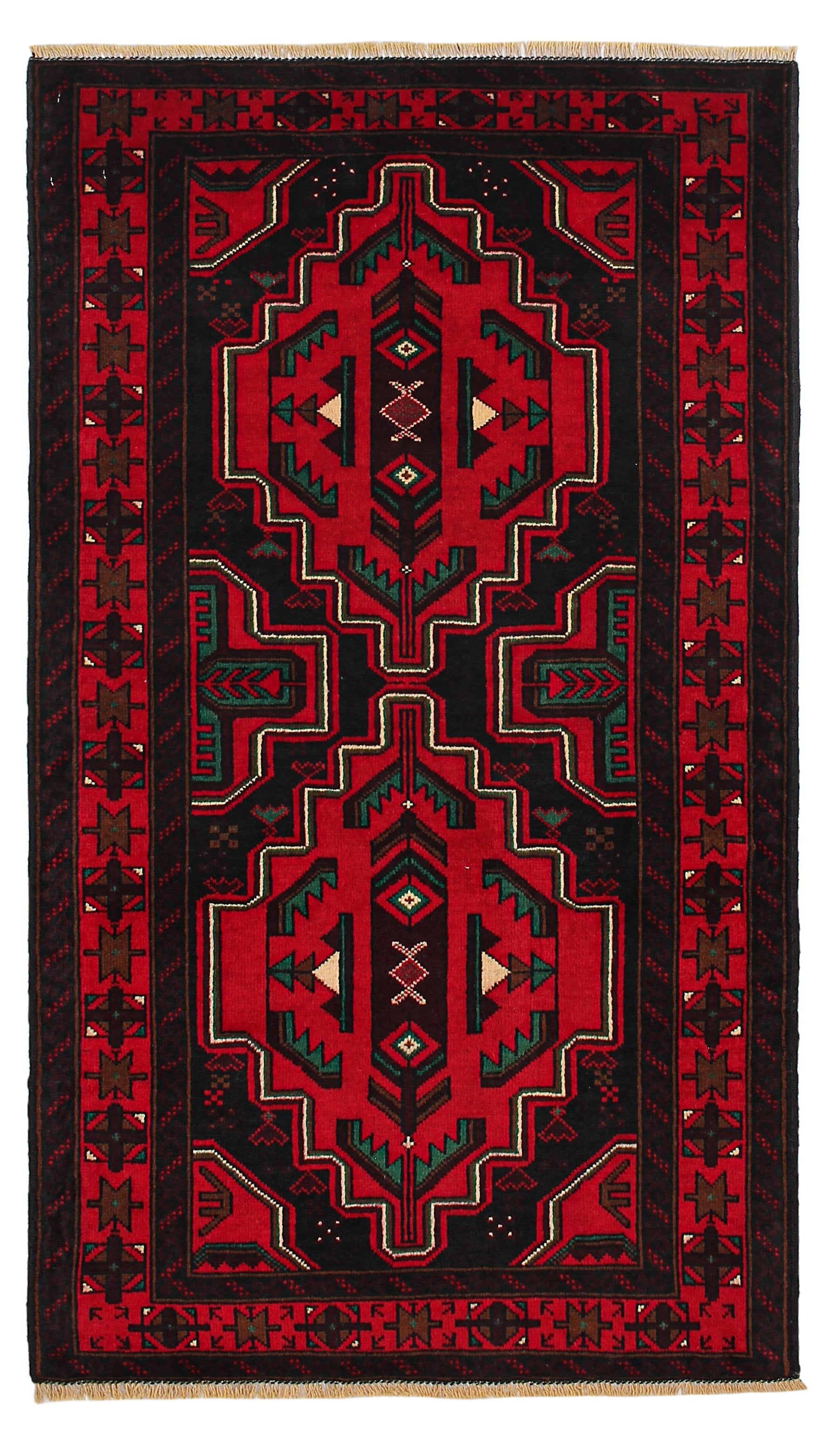 Handmade Adraskan Baluchi Afghan Rug
