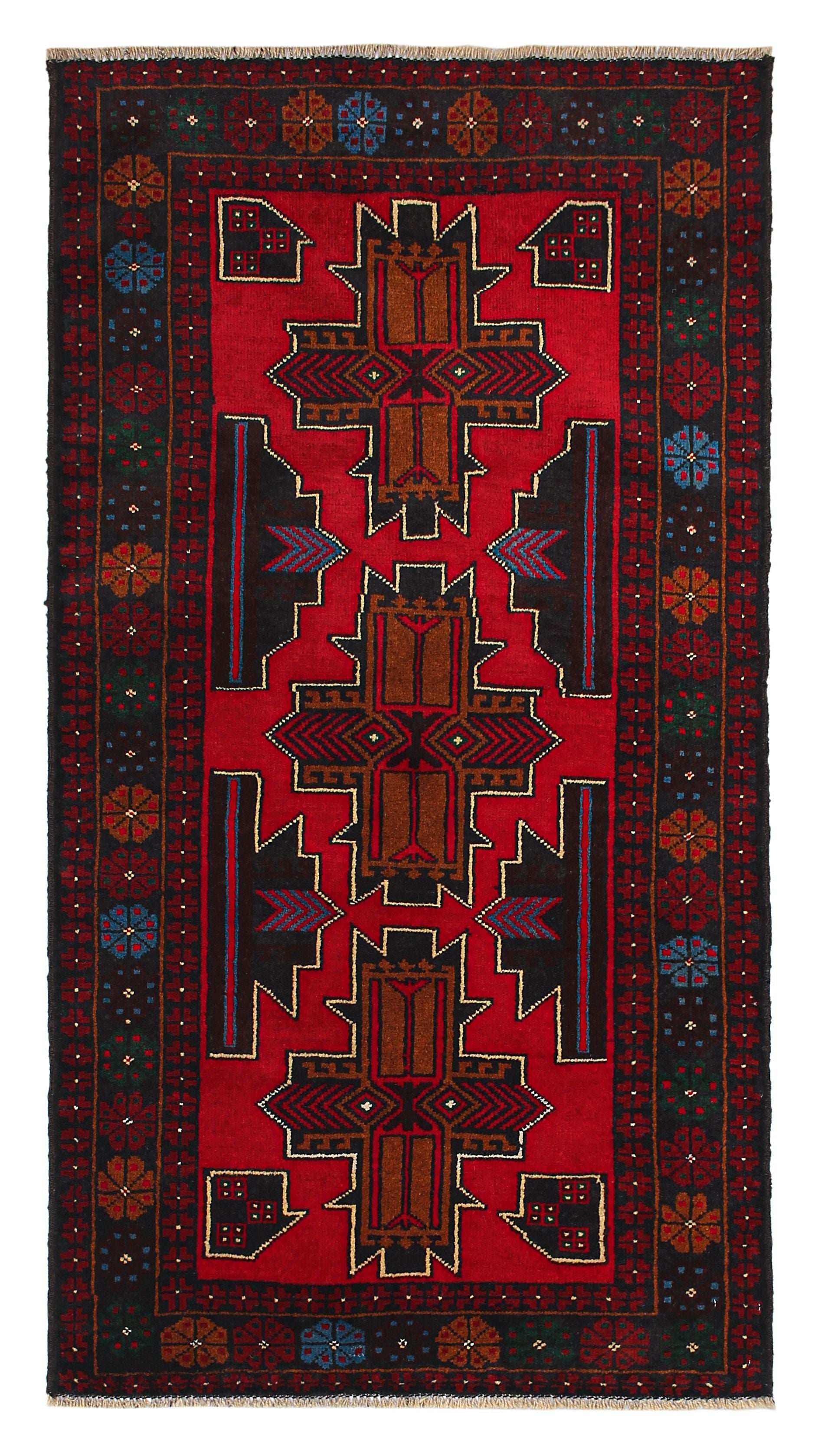 Handmade Adraskan Baluchi Afghan Rug