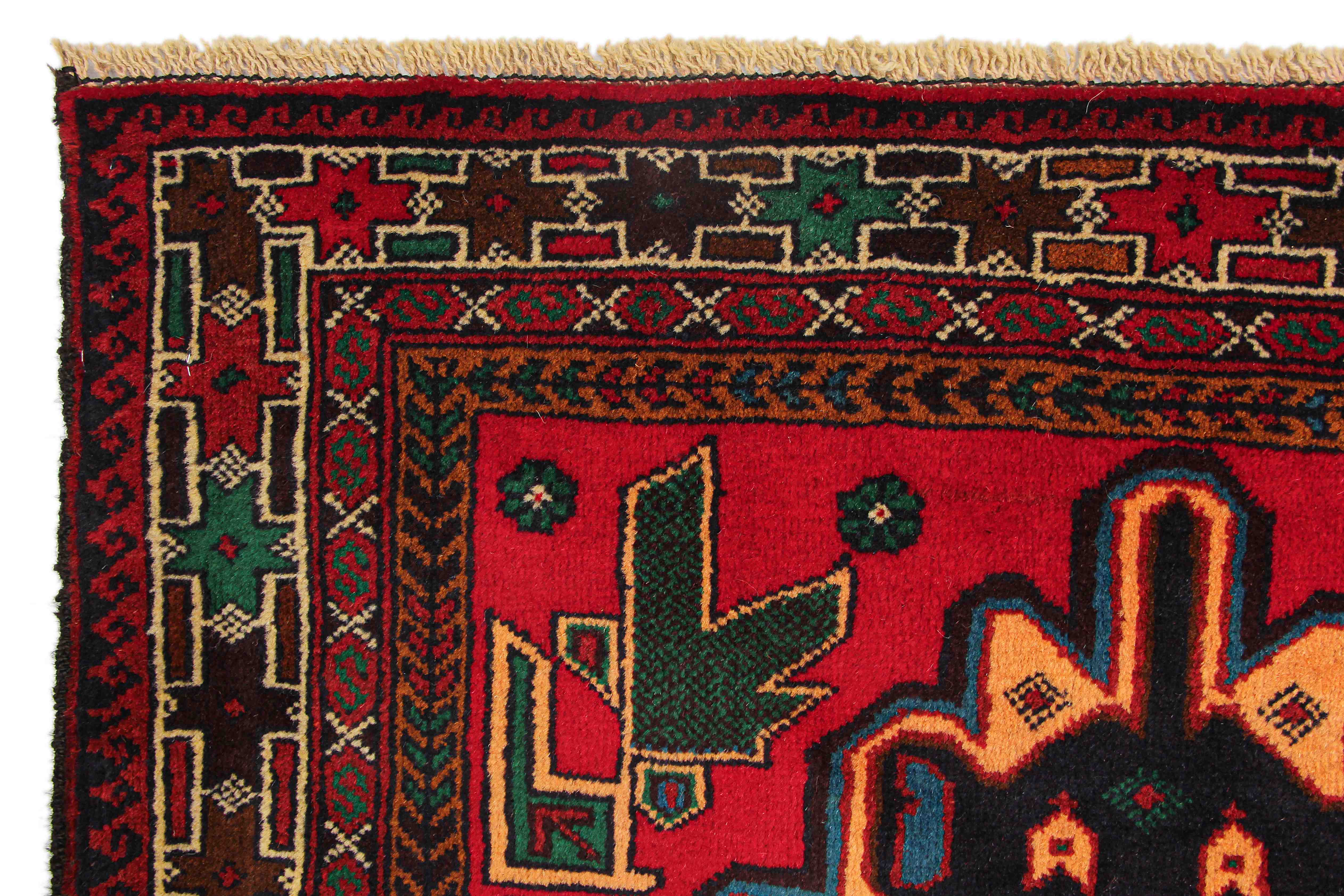 Handmade Adraskan Baluchi Afghan Rug