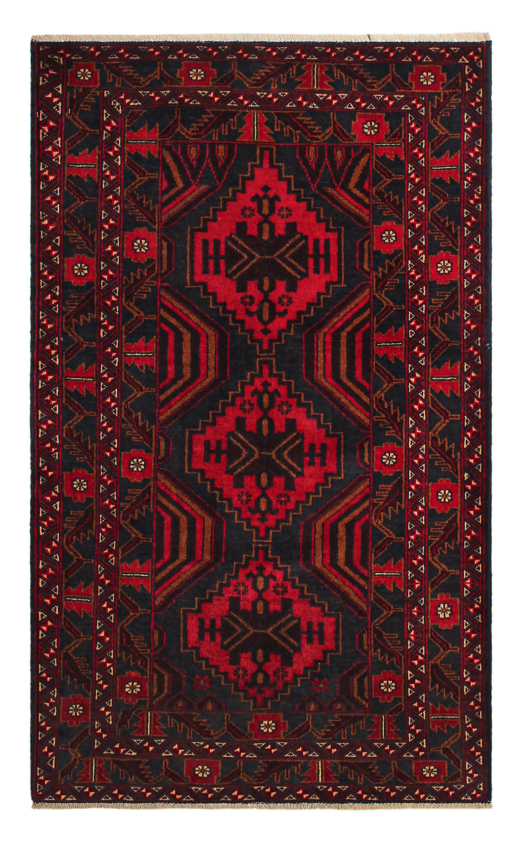 Handmade Adraskan Baluchi Afghan Rug