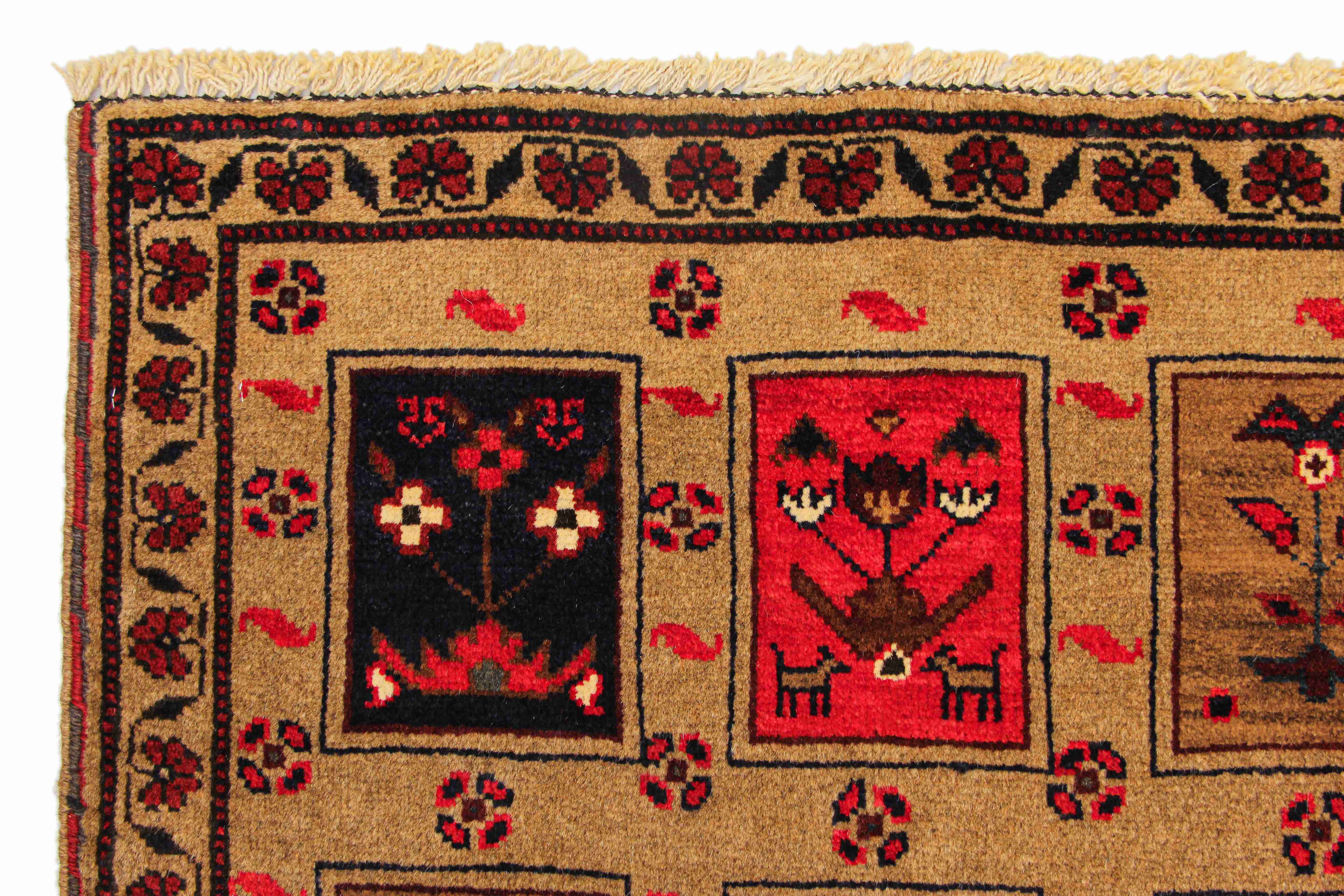 Handmade Adraskan Baluchi Afghan Rug