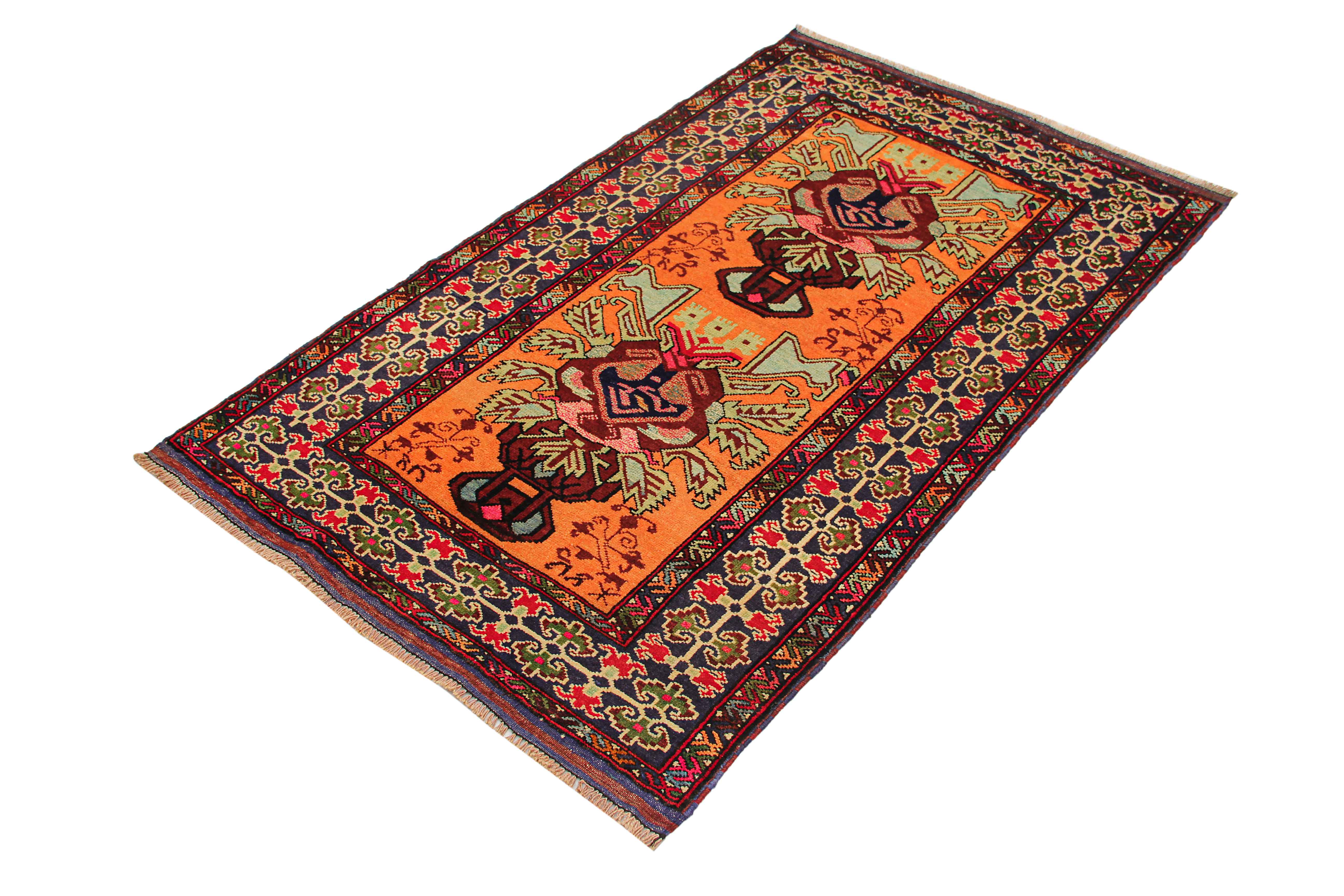 Handmade Adraskan Baluchi Afghan Rug