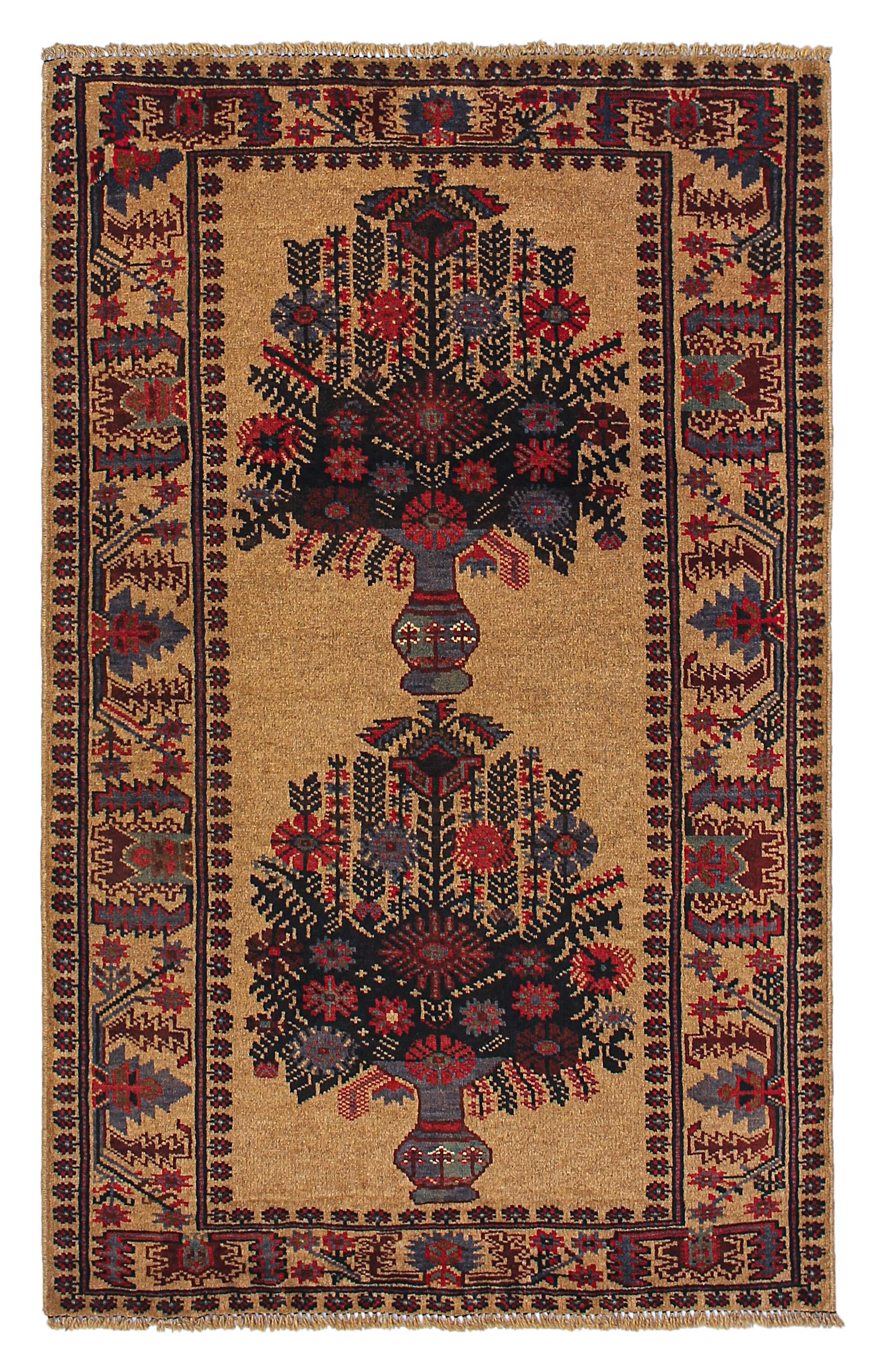 Handmade Adraskan Baluchi Afghan Rug