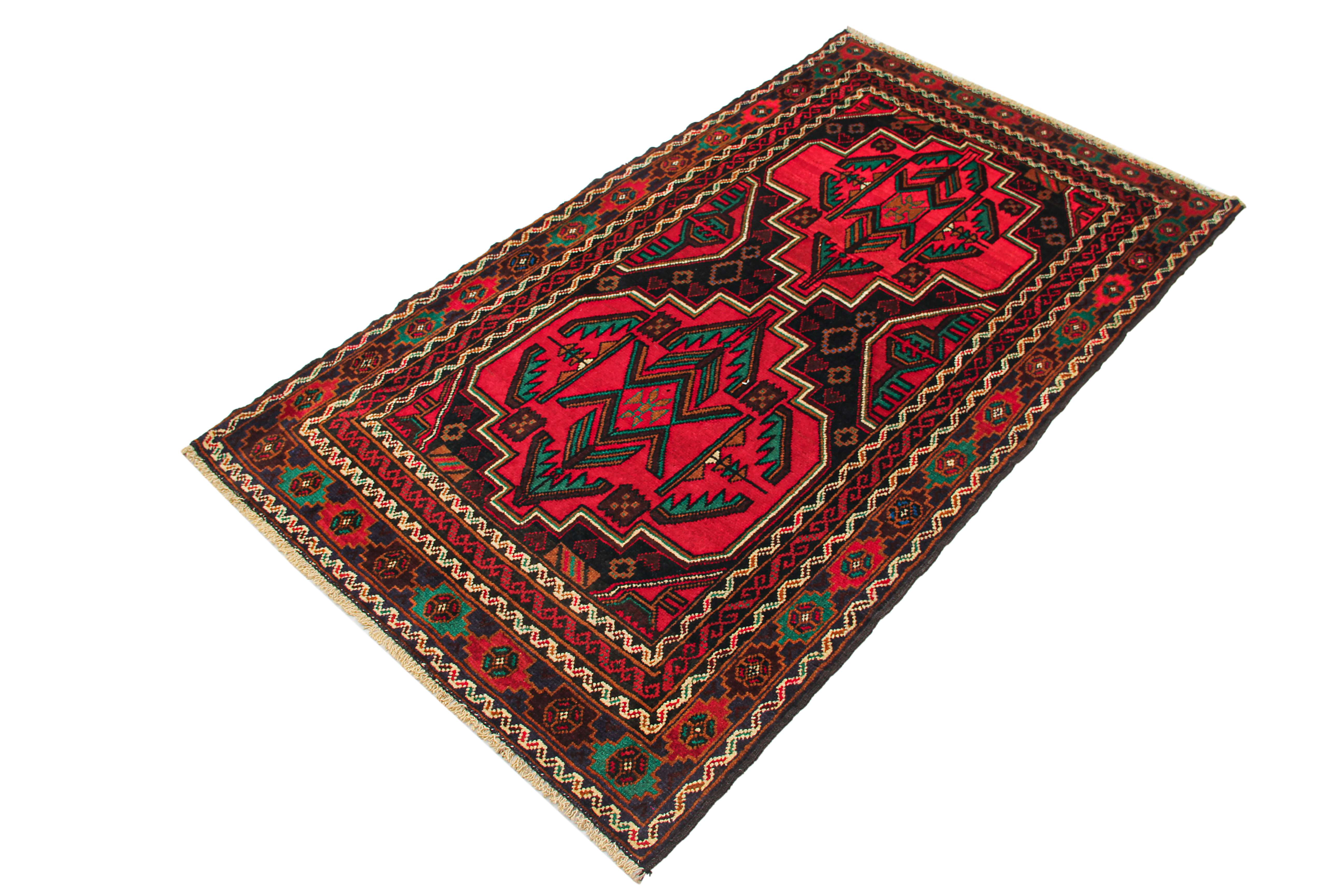 Handmade Adraskan Baluchi Afghan Rug