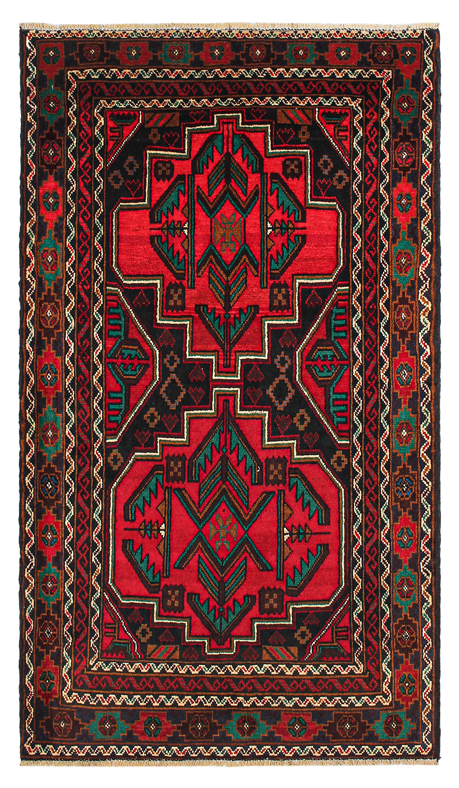 Handmade Adraskan Baluchi Afghan Rug