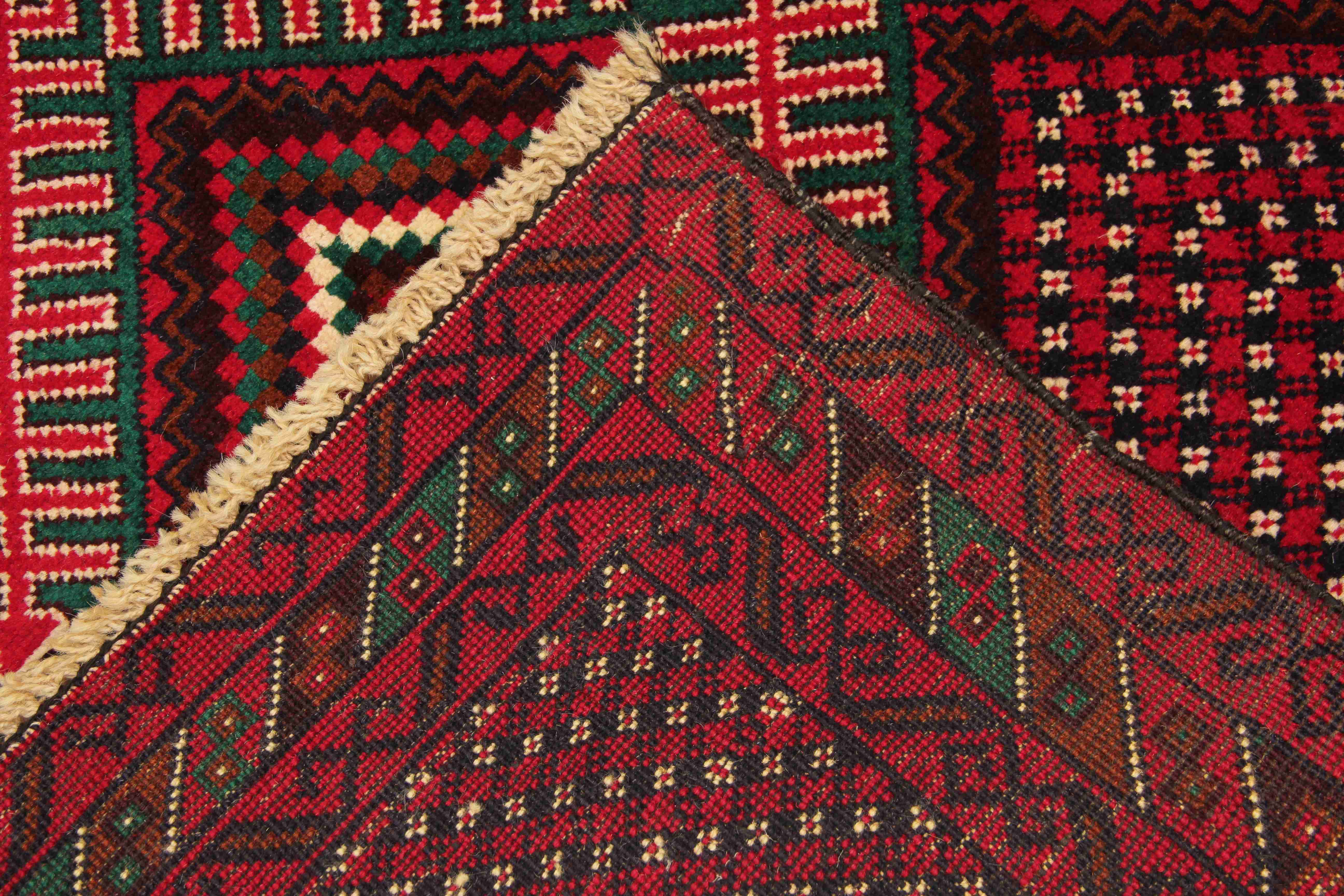 Handmade Adraskan Baluchi Afghan Rug