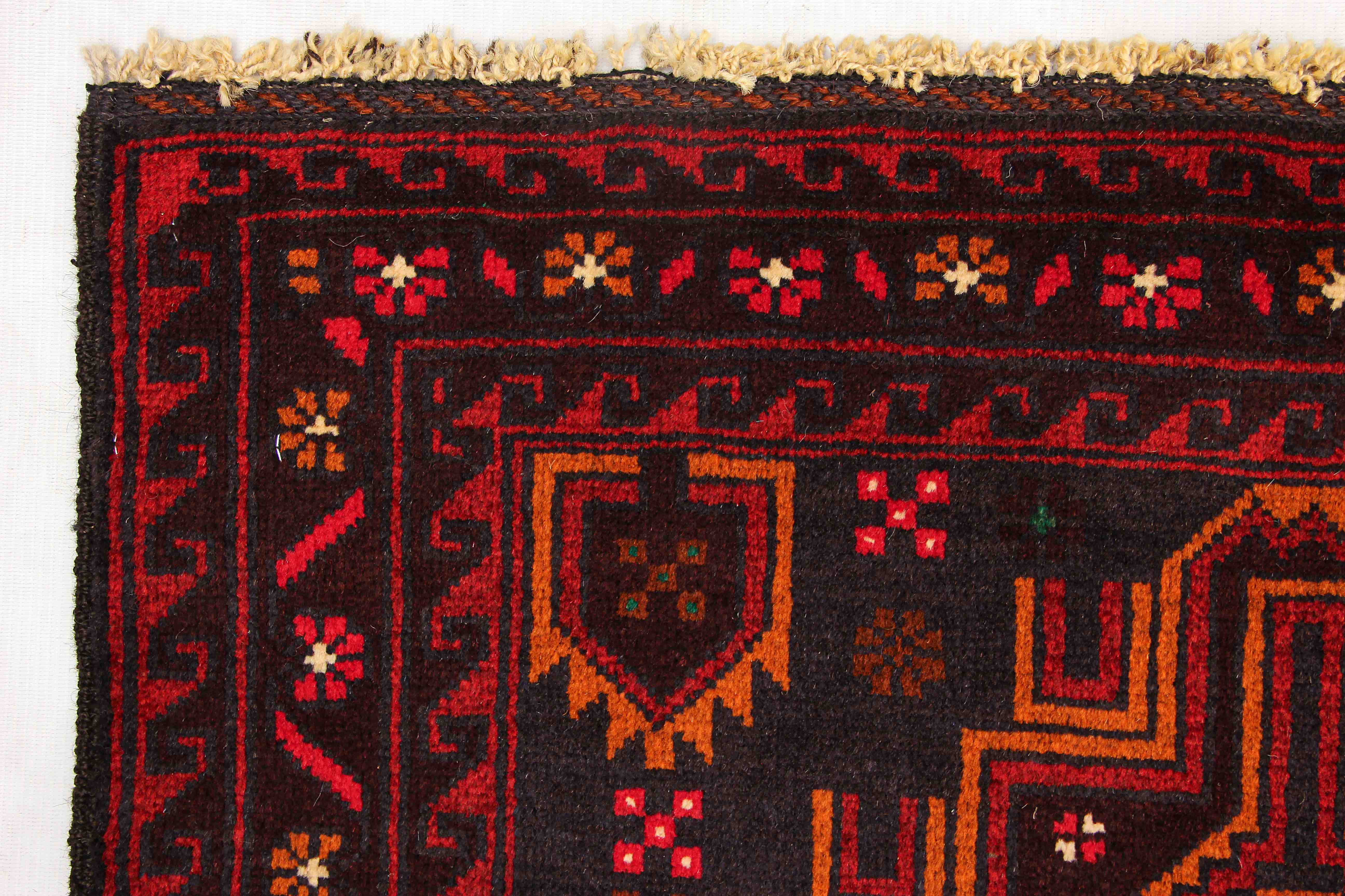 Handmade Adraskan Baluchi Afghan Rug
