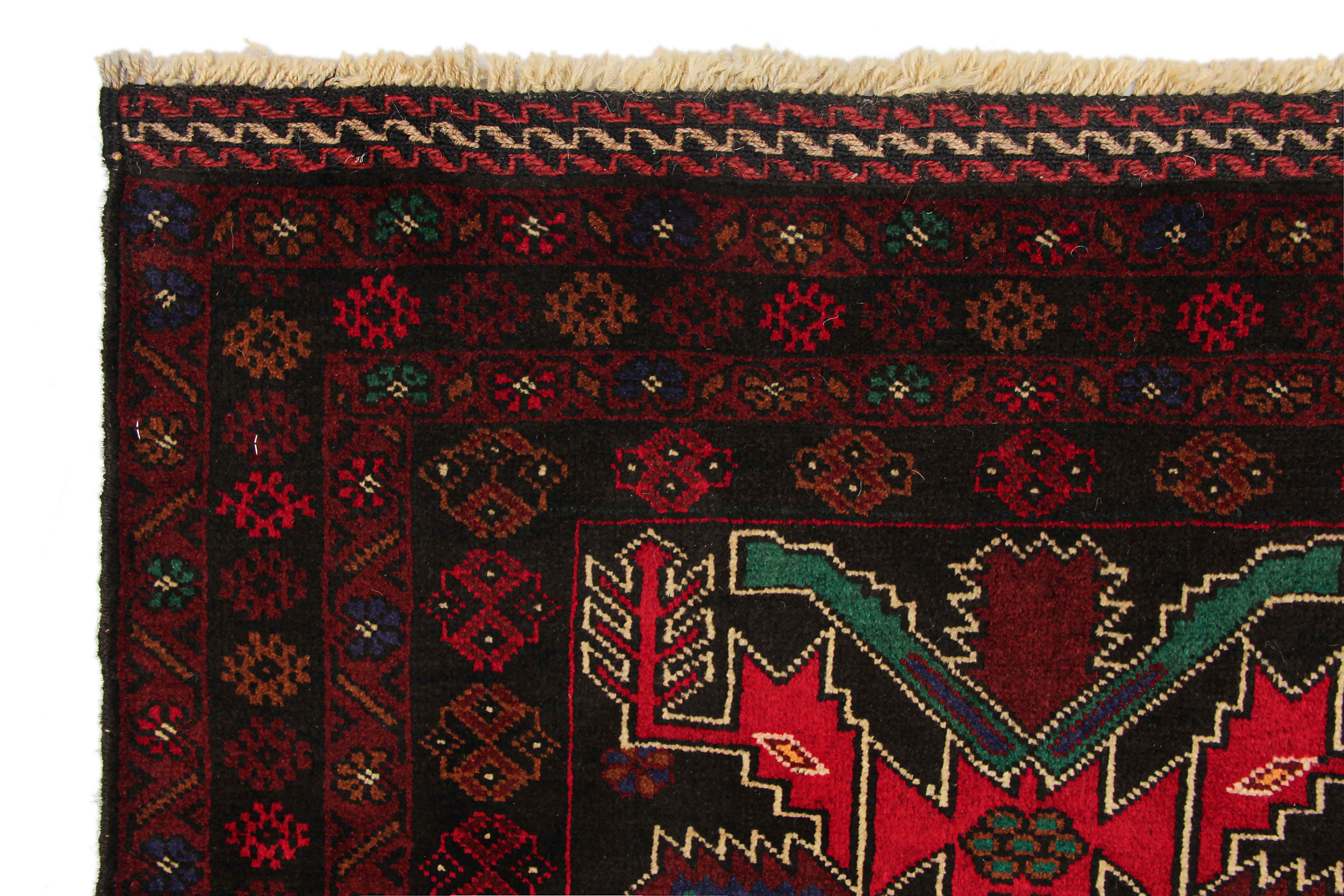 Handmade Adraskan Baluchi Afghan Rug