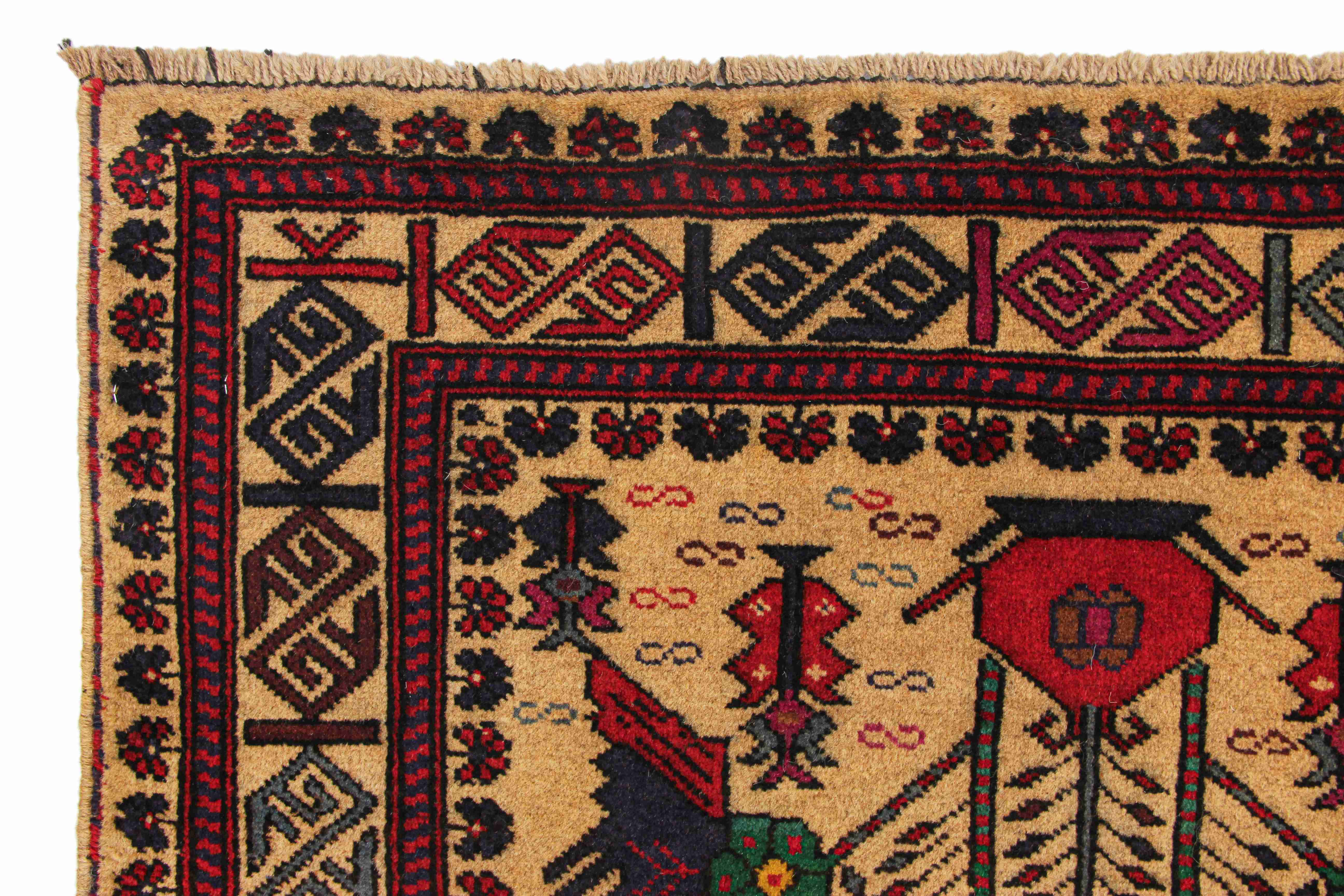 Handmade Adraskan Baluchi Afghan Rug