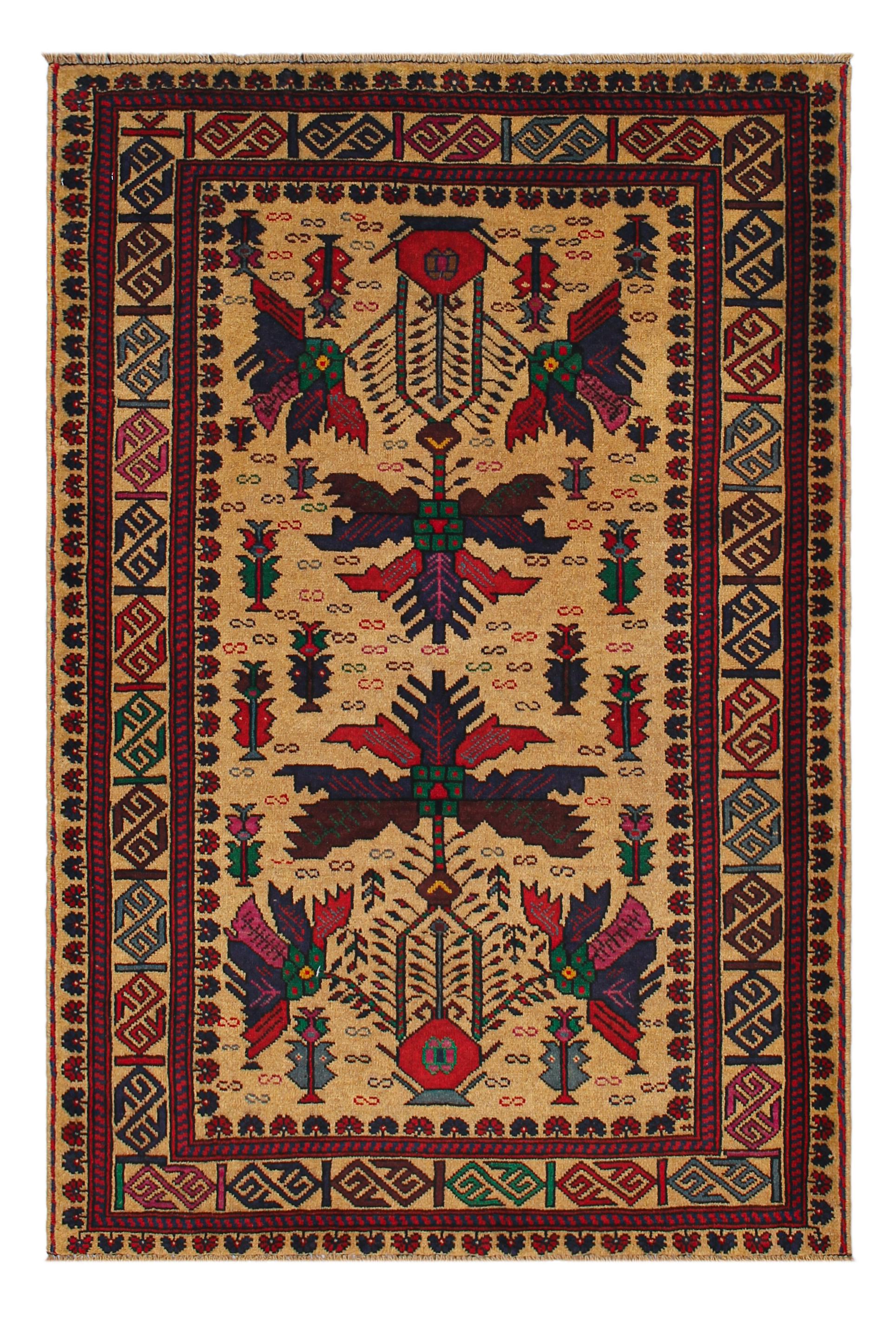 Handmade Adraskan Baluchi Afghan Rug