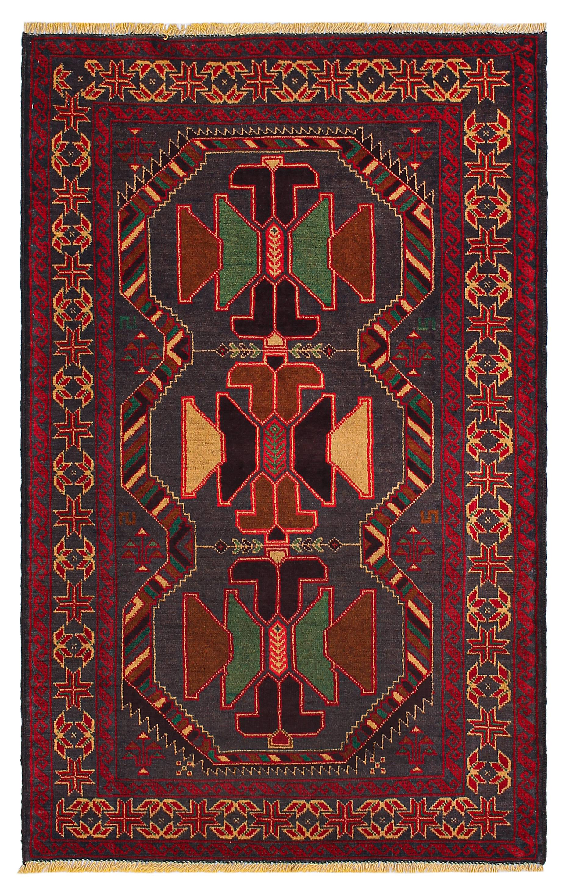 Handmade Adraskan Baluchi Afghan Rug
