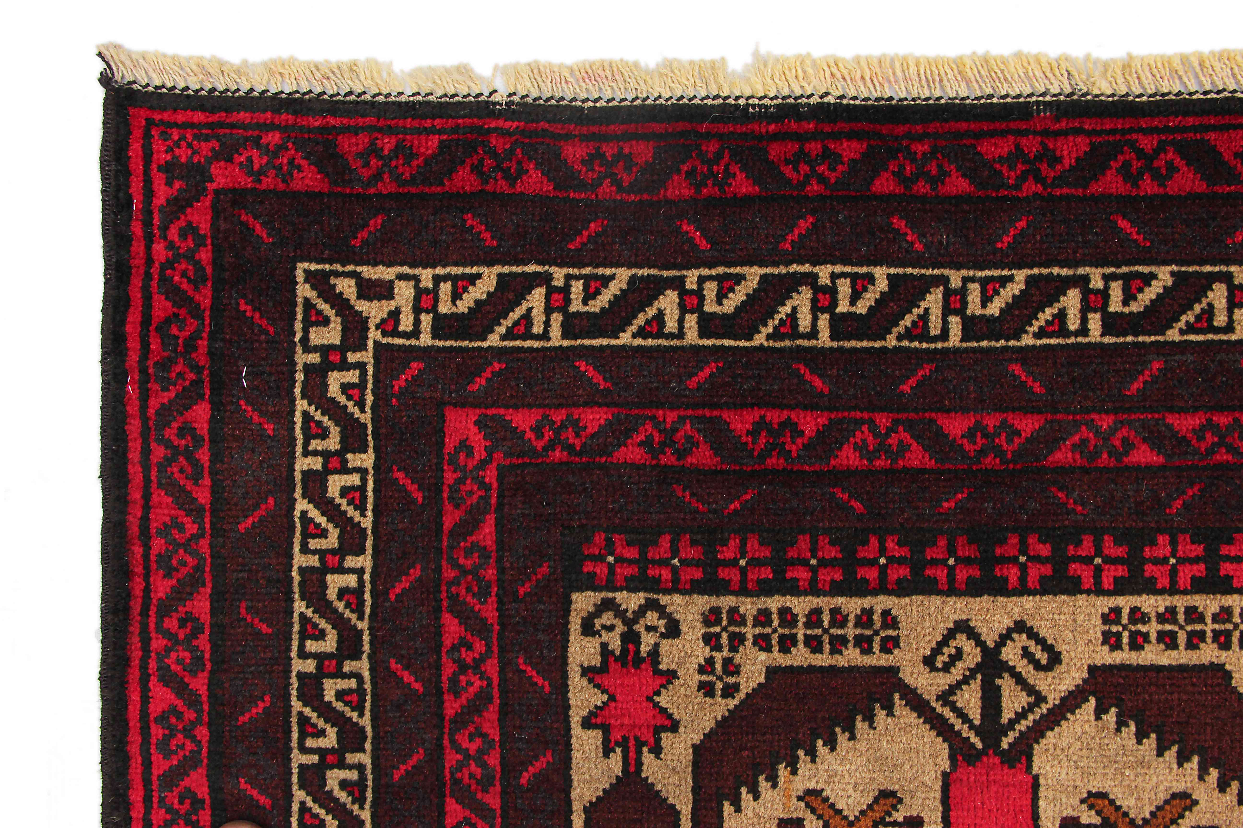 Handmade Adraskan Baluchi Afghan Rug
