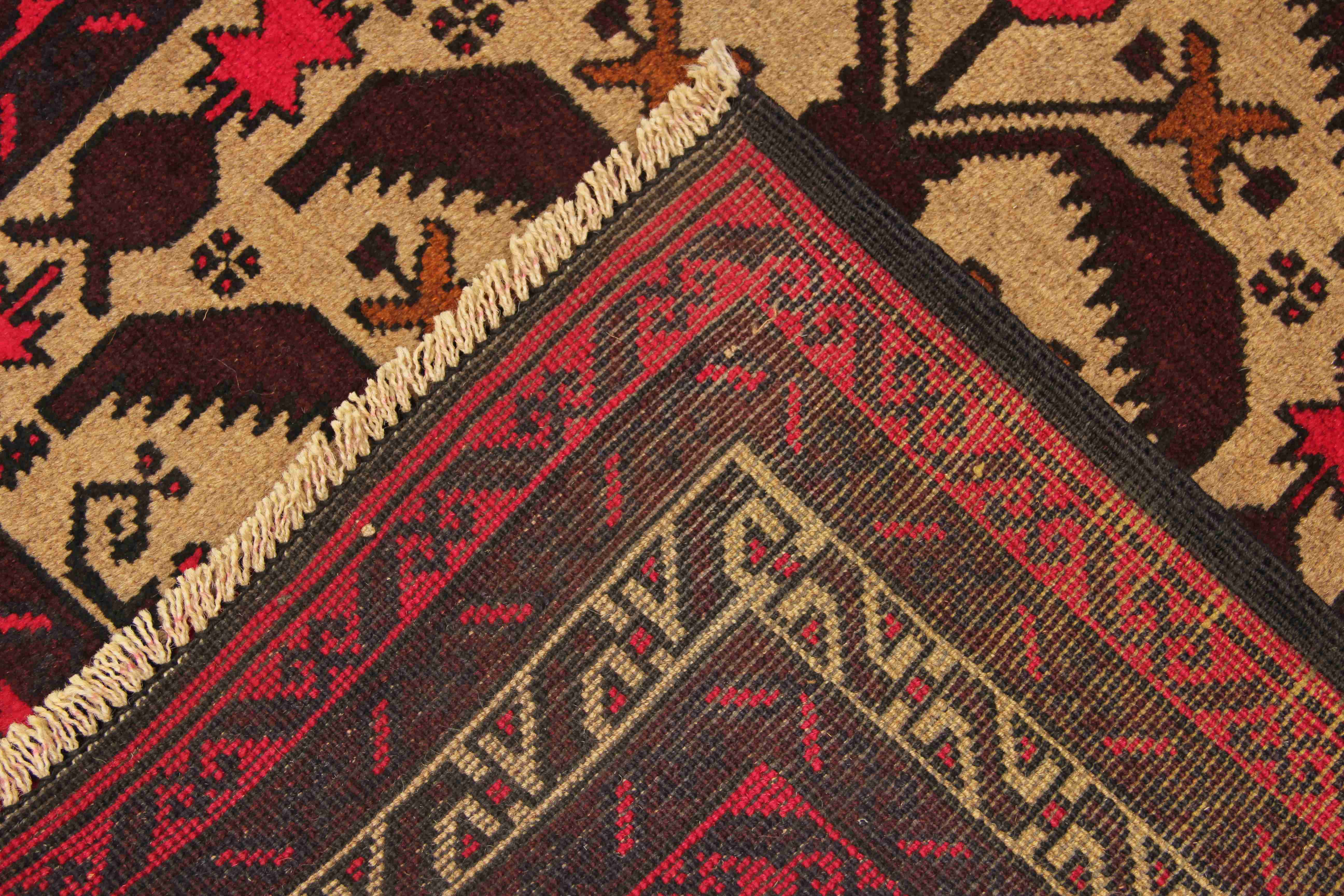 Handmade Adraskan Baluchi Afghan Rug