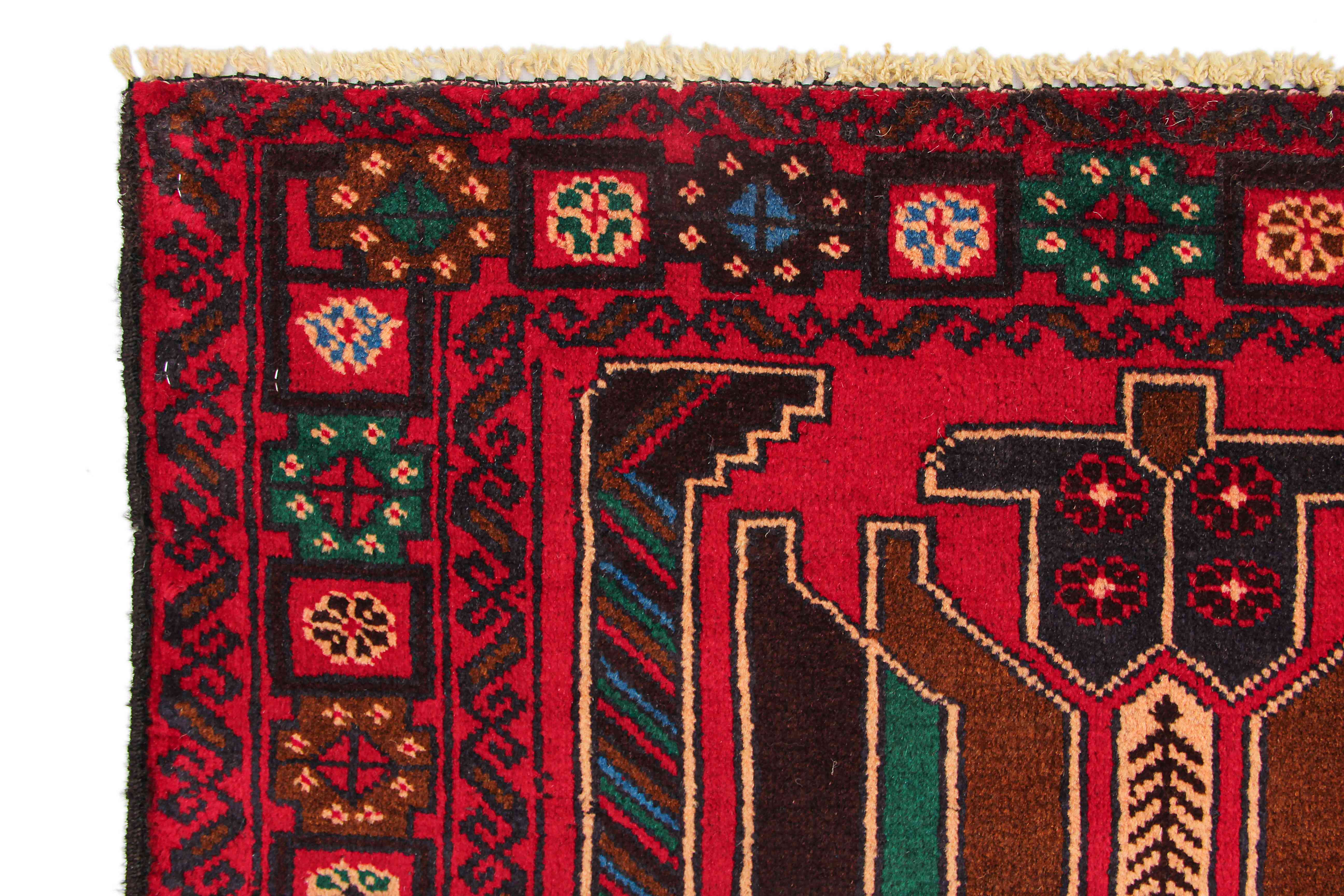 Handmade Adraskan Baluchi Afghan Rug