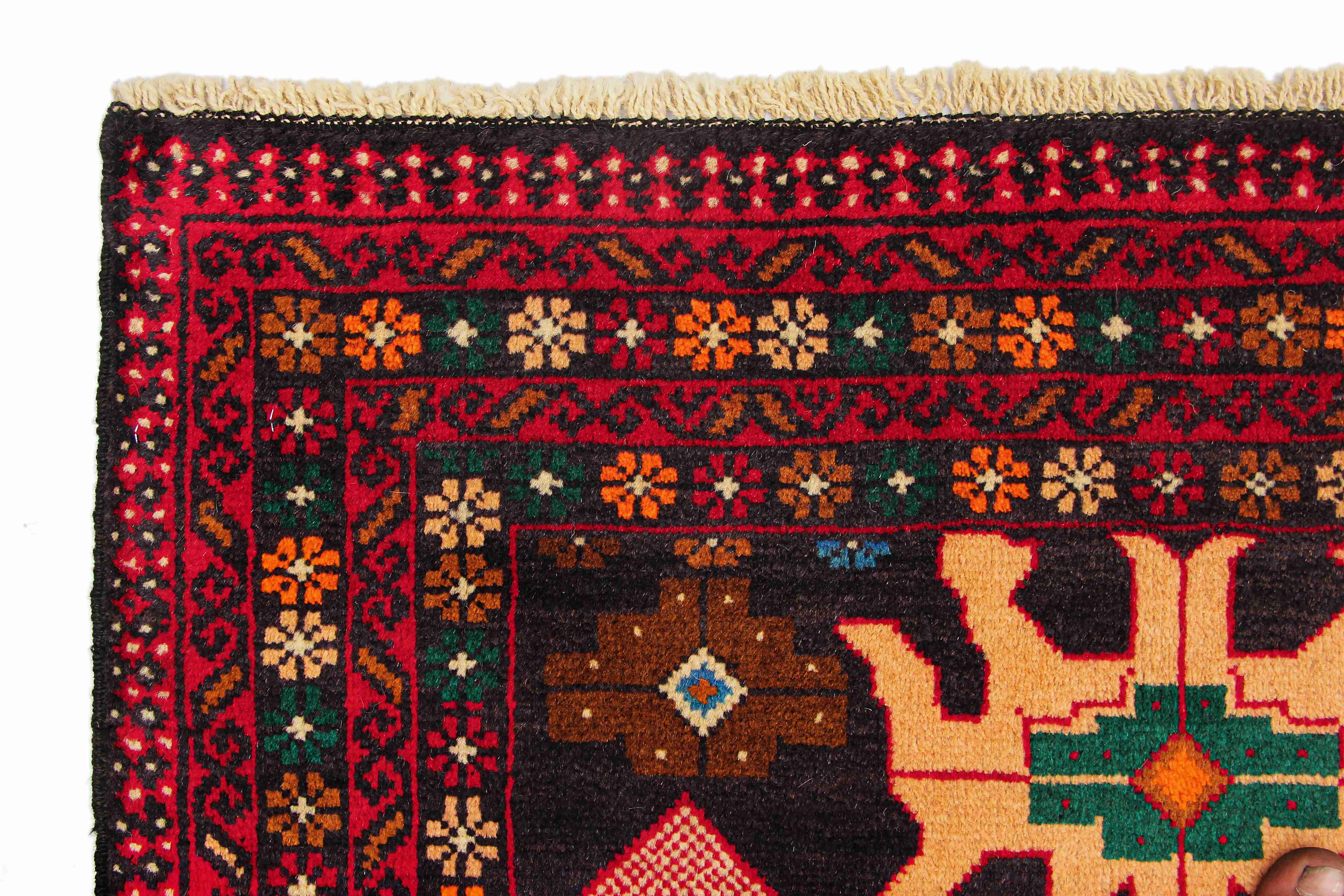 Handmade Adraskan Baluchi Afghan Rug