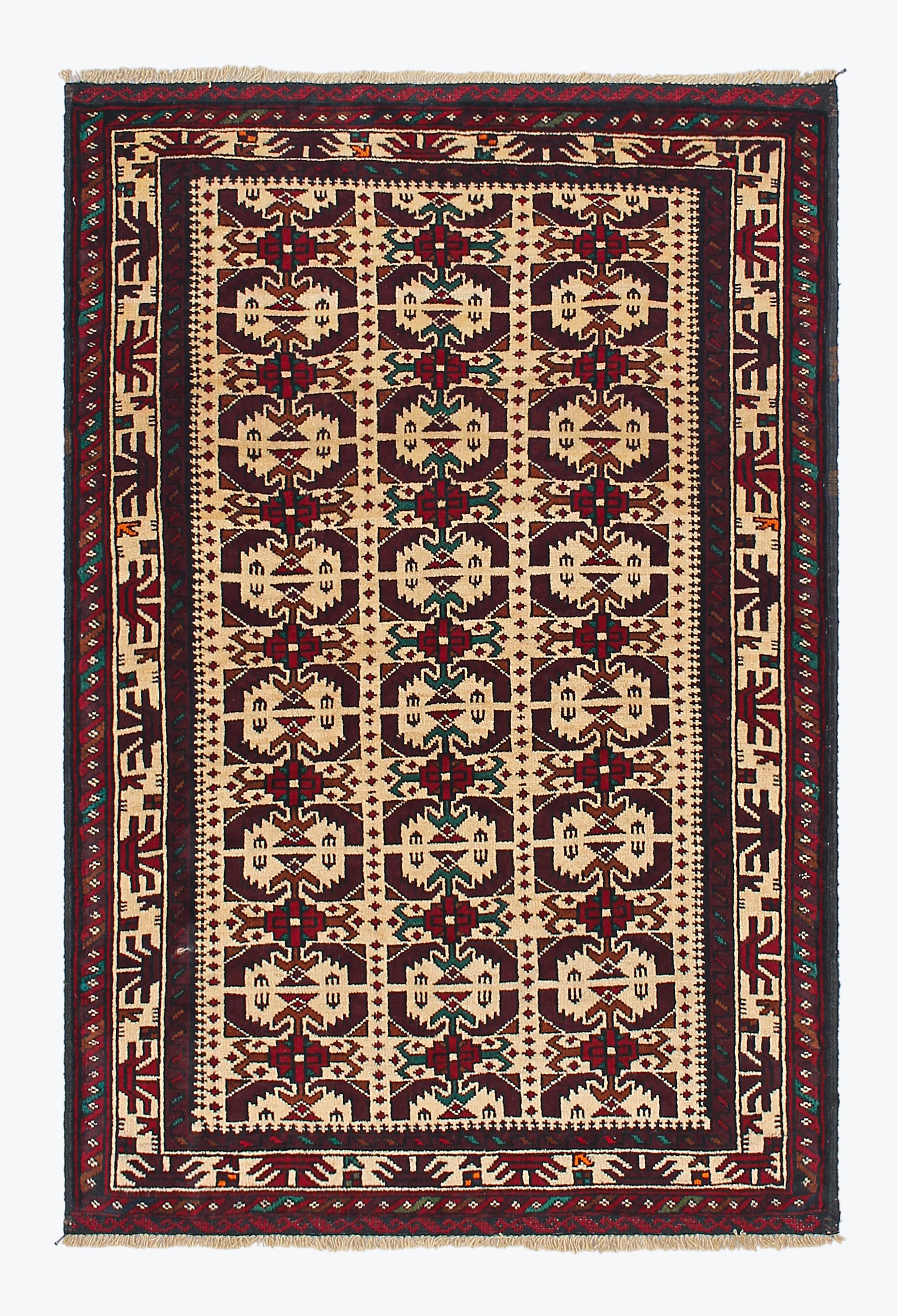 Handmade Adraskan Baluchi Afghan Rug