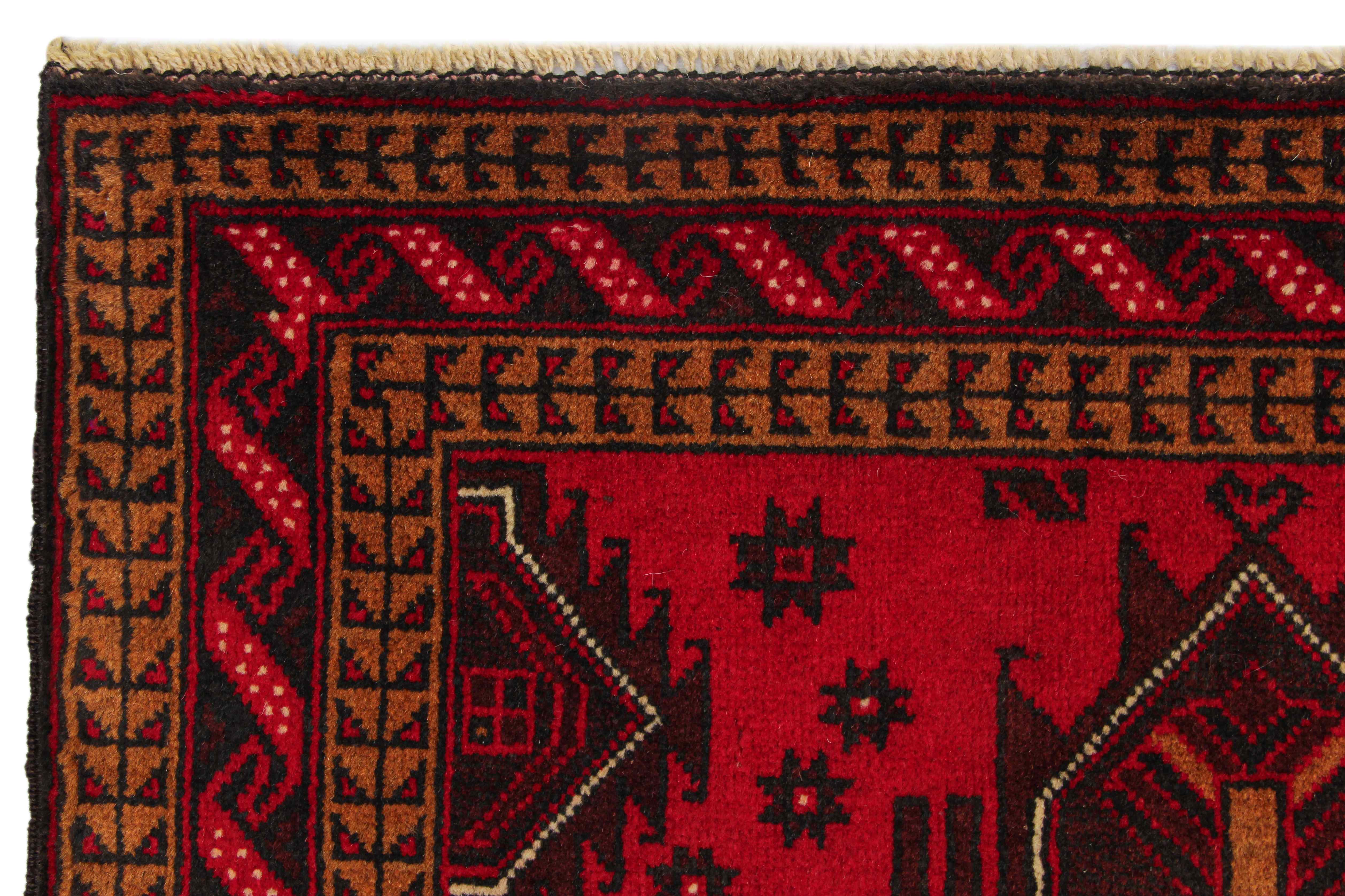 Handmade Adraskan Baluchi Afghan Rug