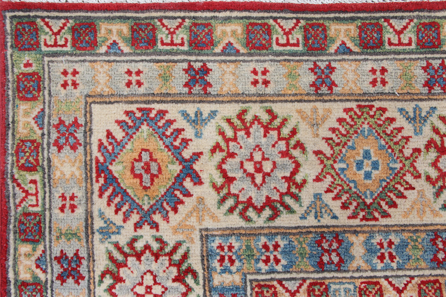 6' 6"X 10'  Red Handmade KAZAK Rug Rectangular