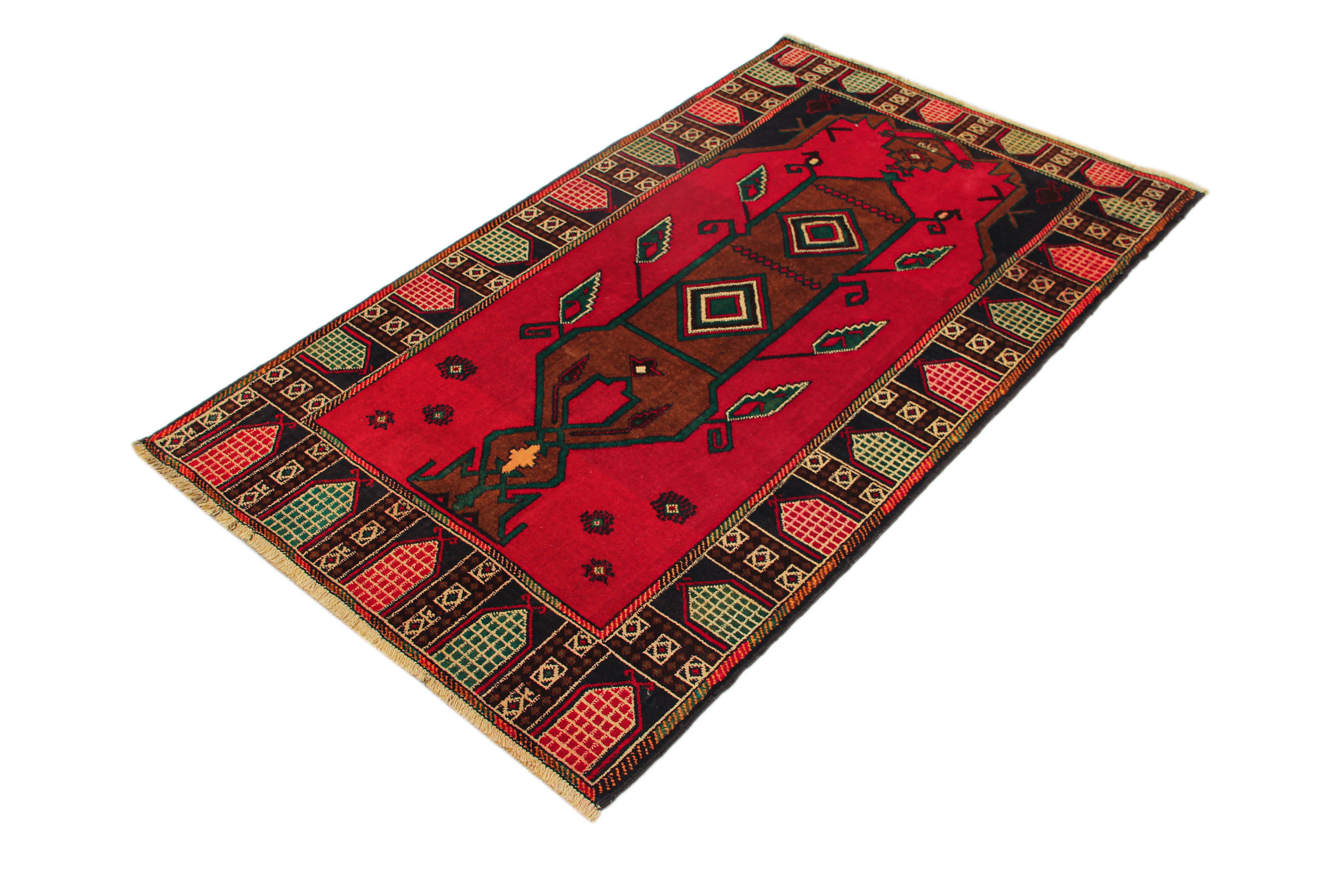 Handmade Adraskan Baluchi Afghan Rug