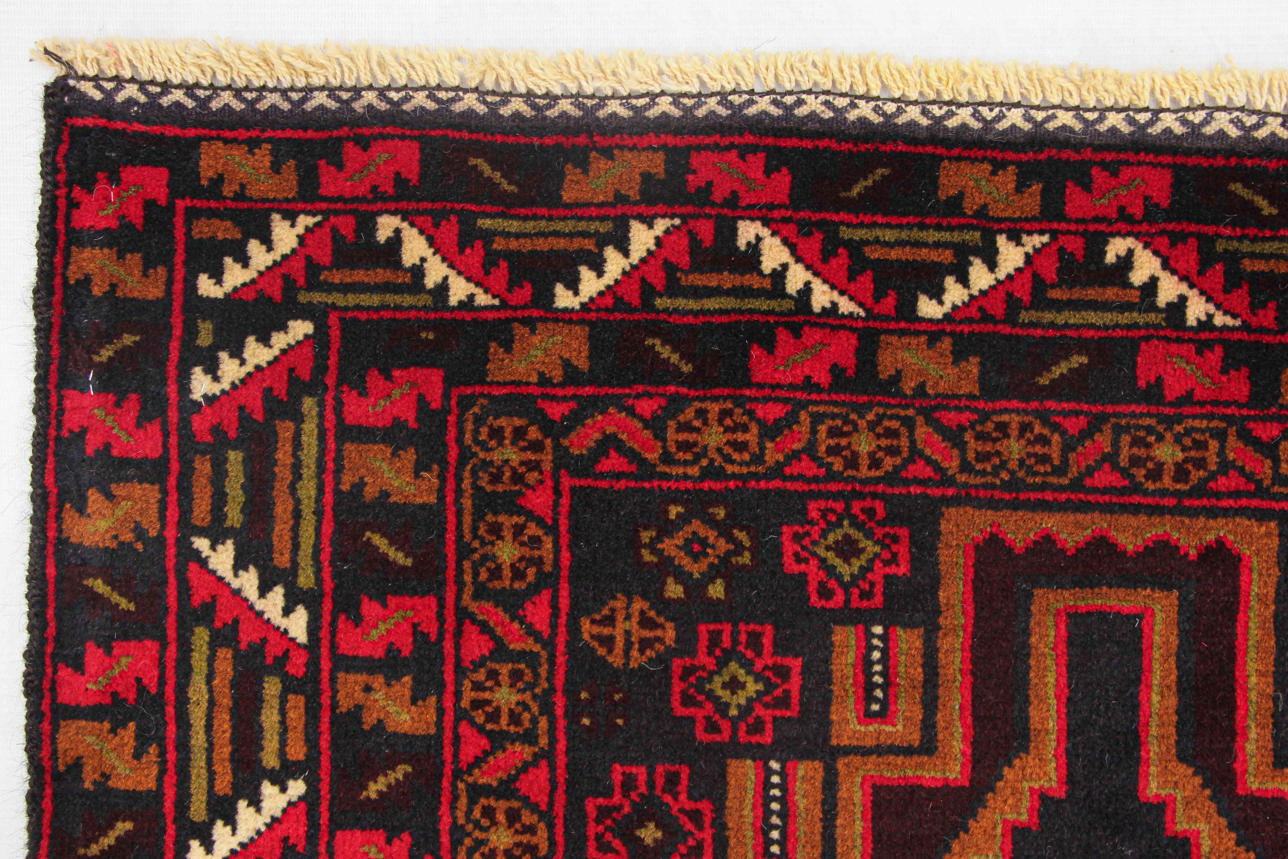 Handmade Adraskan Baluchi Afghan Rug