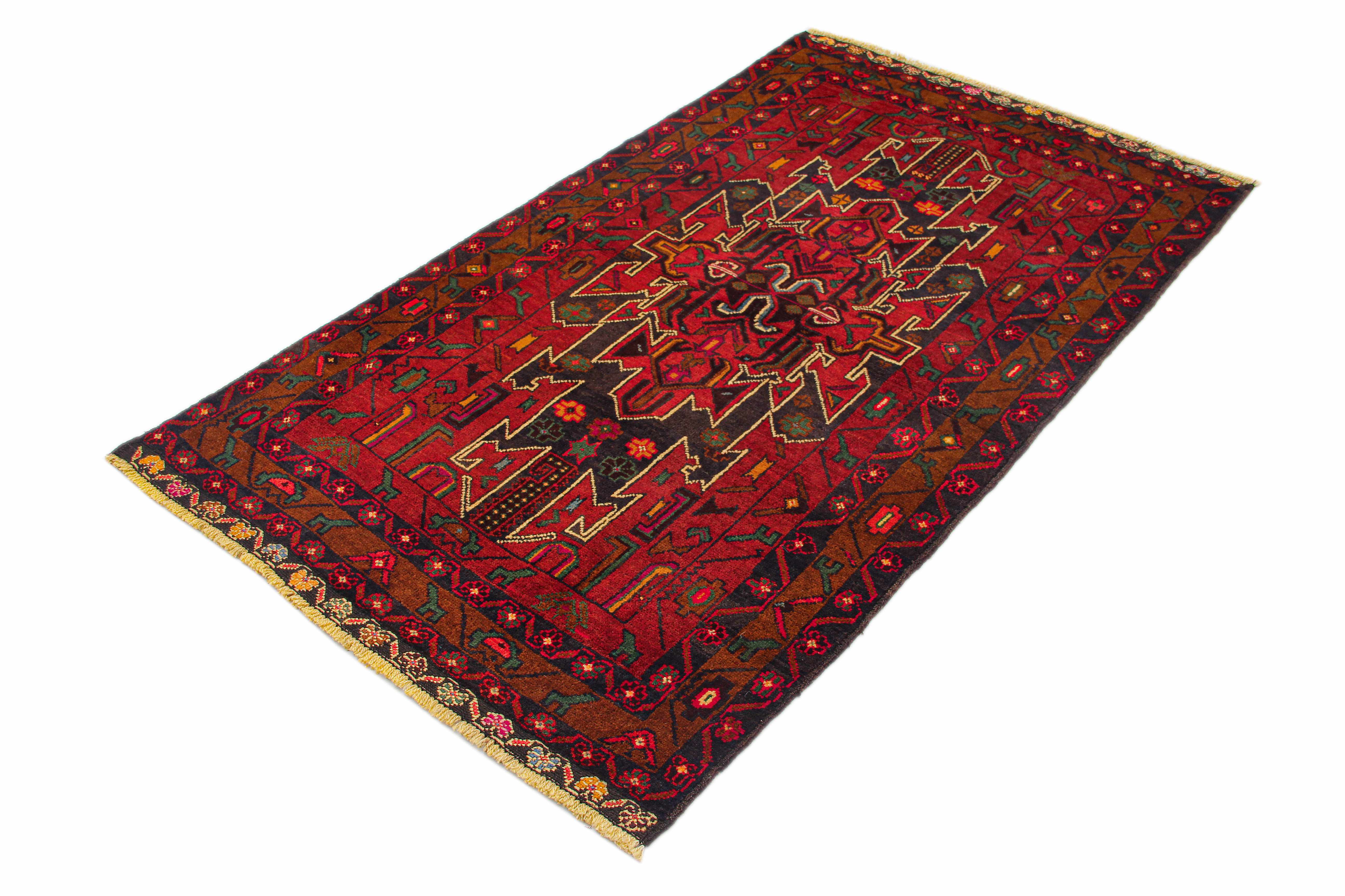Handmade Adraskan Baluchi Afghan Rug